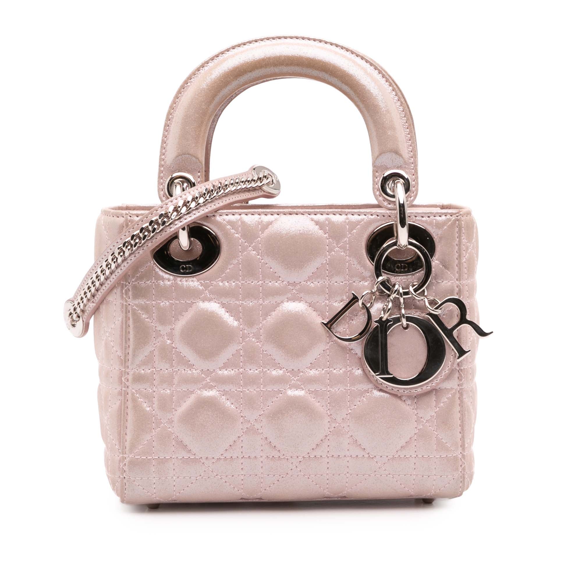 Dior Mini Iridescent Lambskin Cannage Lady Dior - image 1