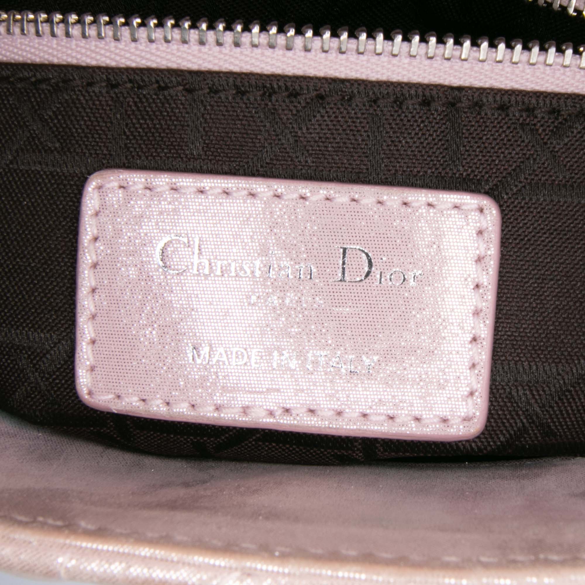 Dior Mini Iridescent Lambskin Cannage Lady Dior - image 5