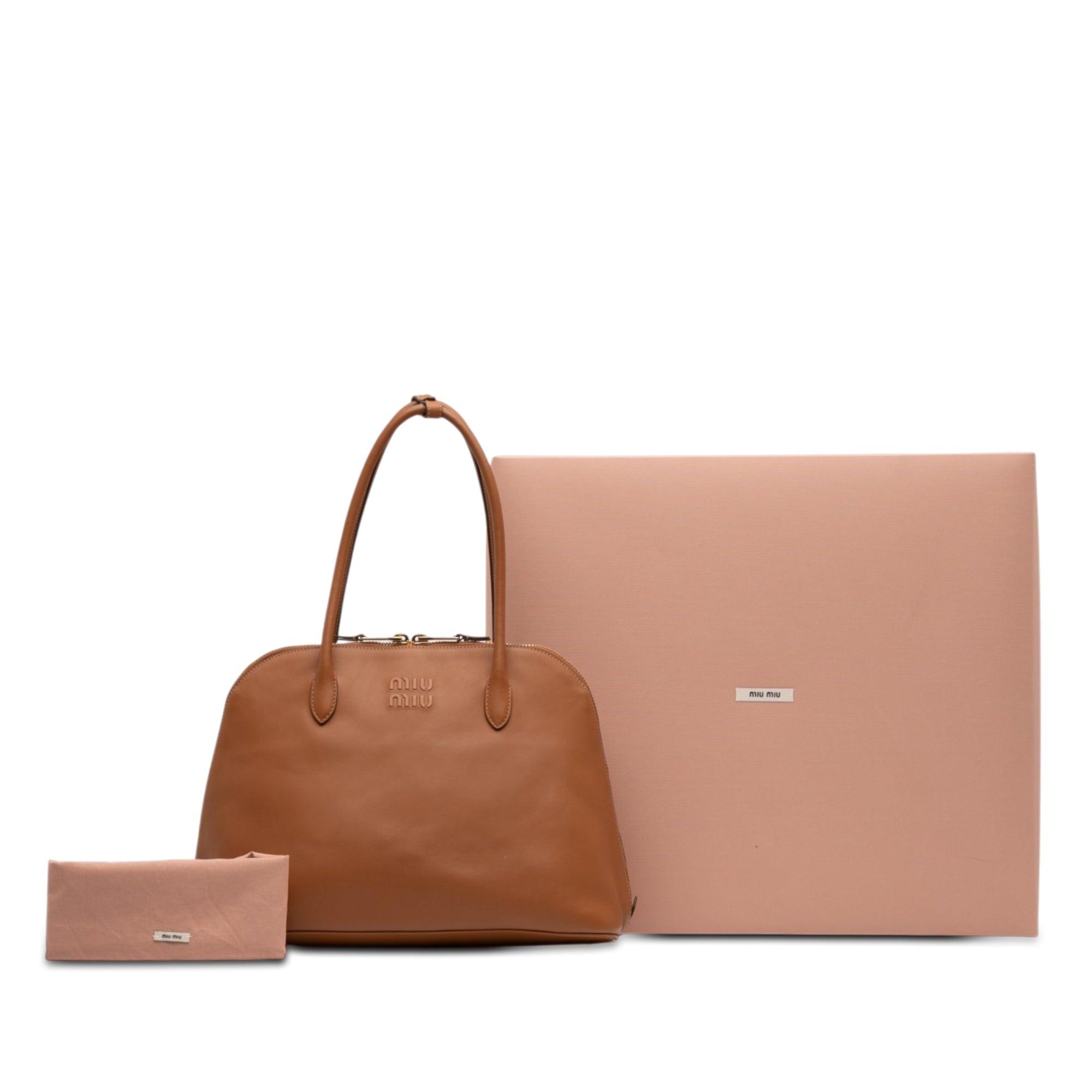 Miu Miu Softy Calfskin Embossed Logo Shoulder Bag - image 7