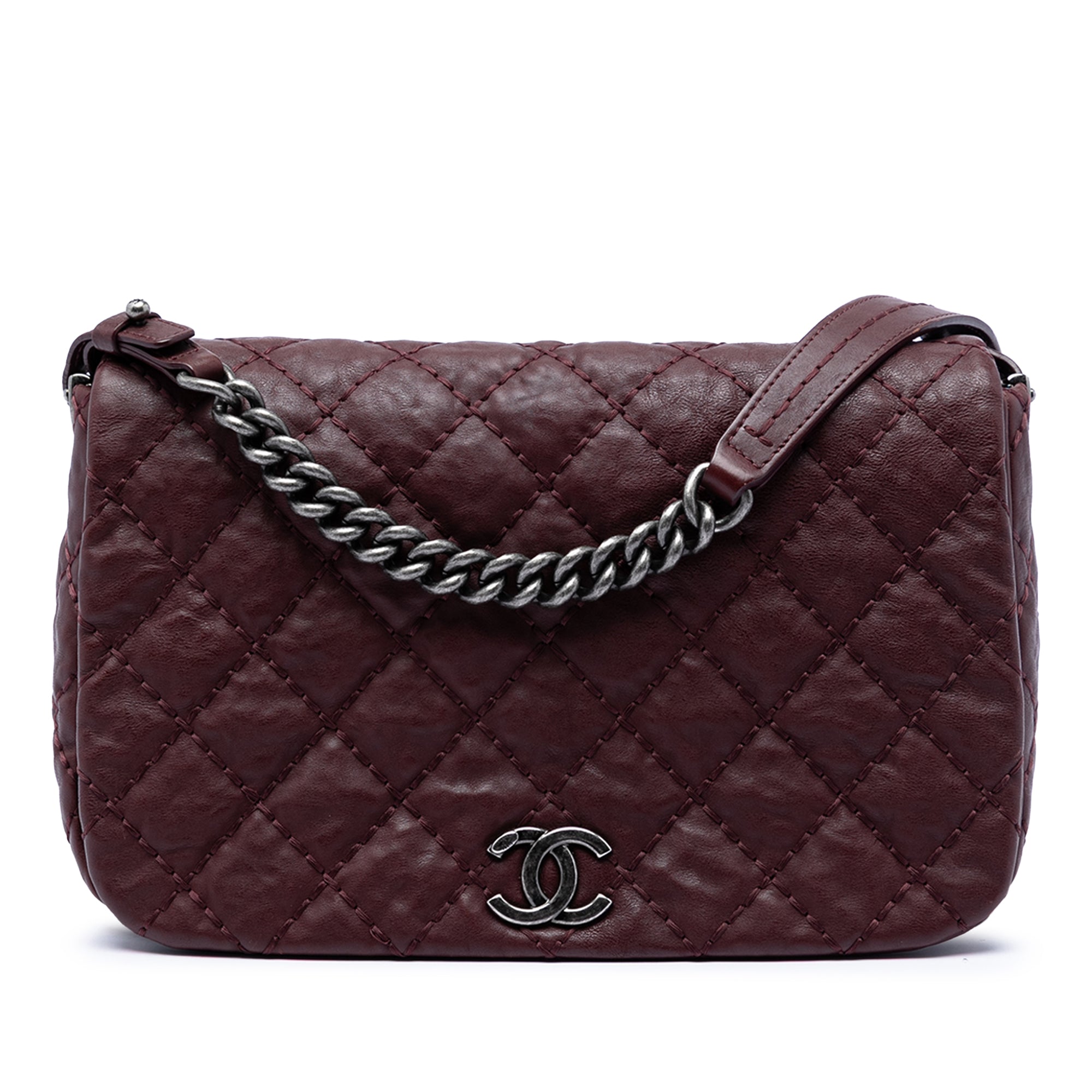 Chanel CC Quilted Calfskin Wild Stitch Full Flap - image 1