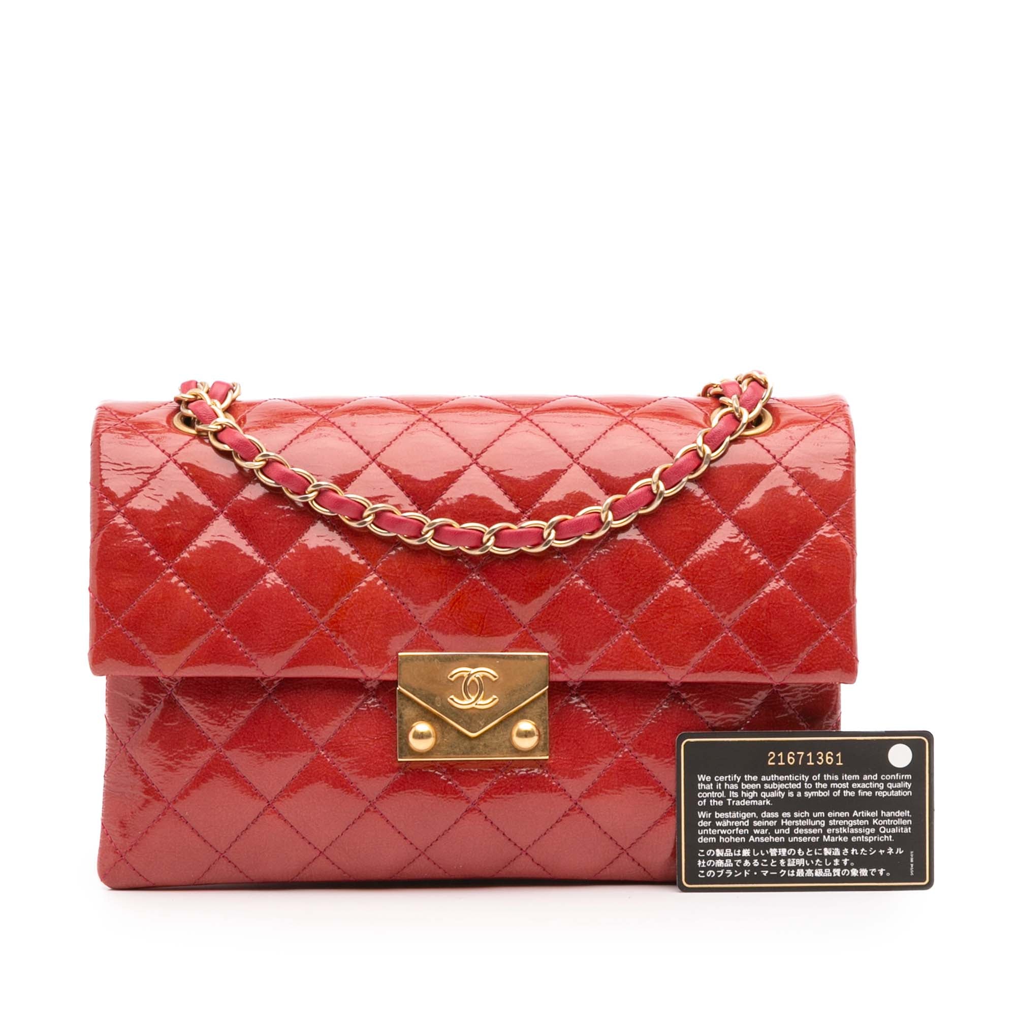 Chanel Quilted Patent Goatskin Pagoda Accordion Flap - image 12