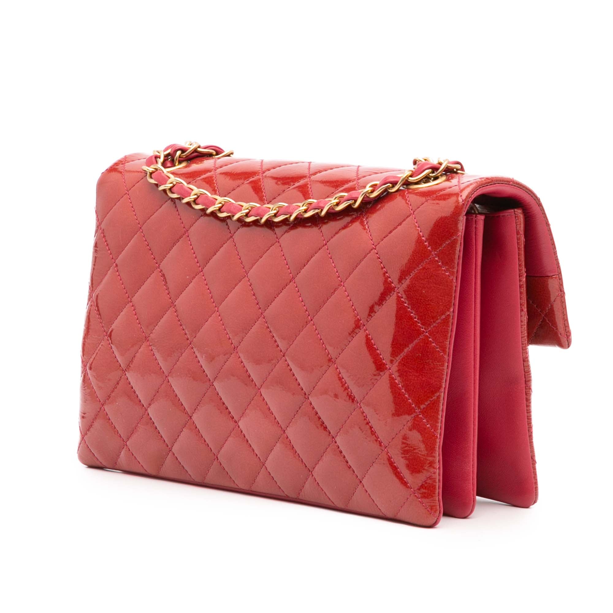 Chanel Quilted Patent Goatskin Pagoda Accordion Flap - image 2