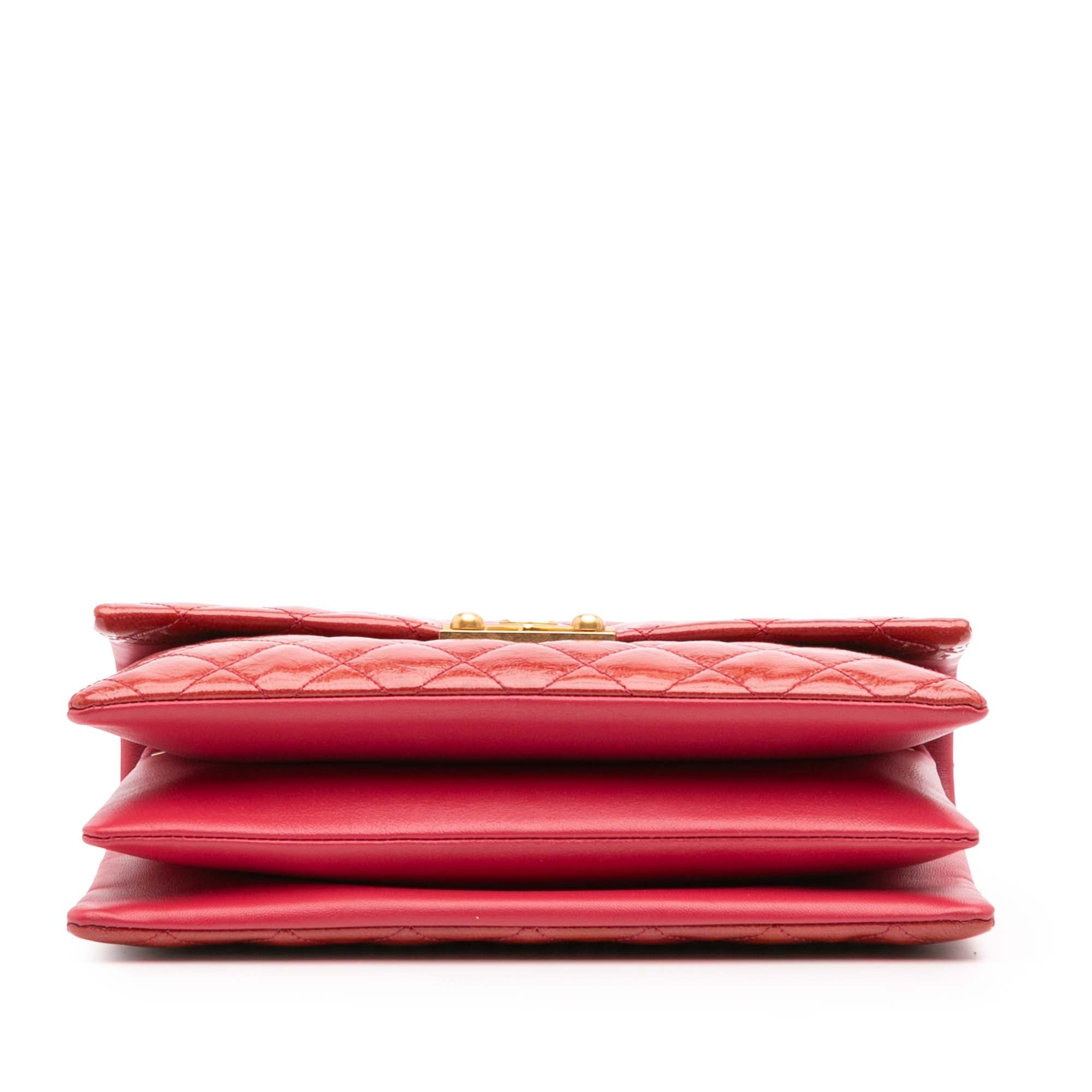 Chanel Quilted Patent Goatskin Pagoda Accordion Flap - image 3