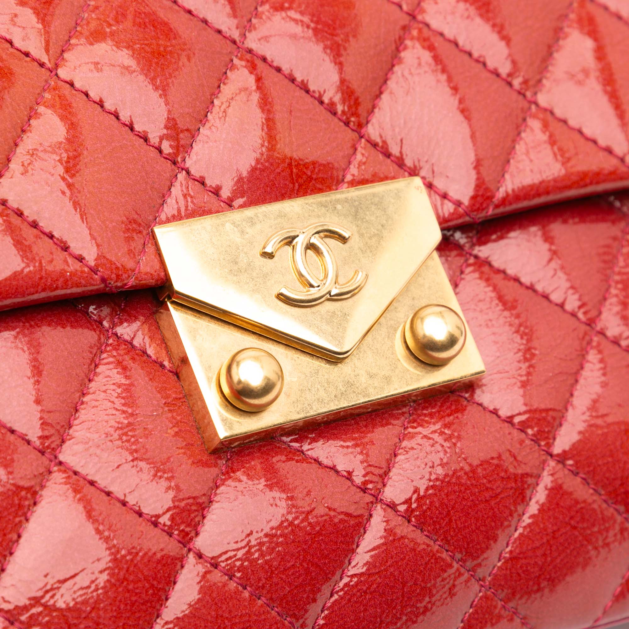 Chanel Quilted Patent Goatskin Pagoda Accordion Flap - image 7