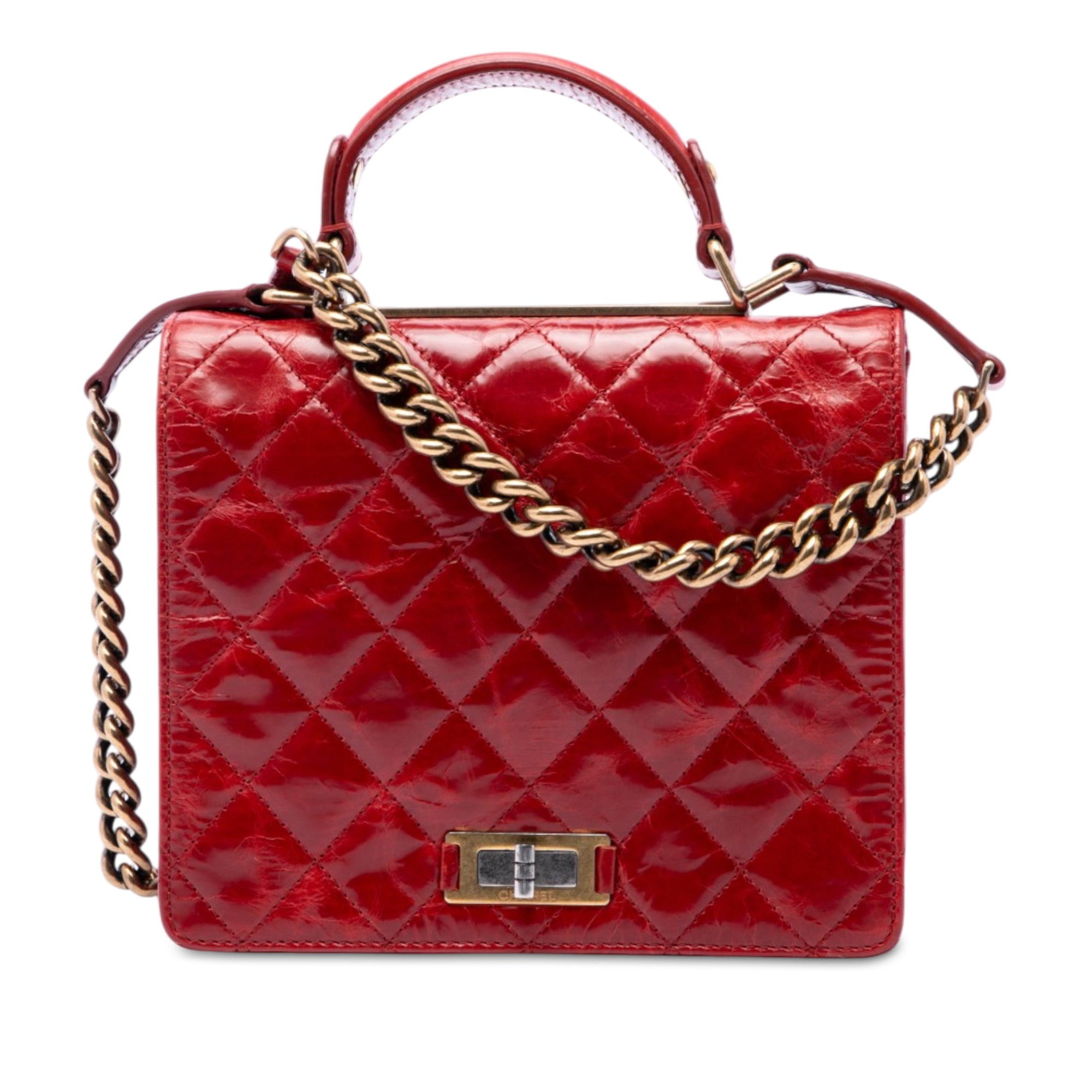Chanel Large Quilted Glazed Calfskin Reissue 2.55 Rita Top Handle Flap - image 1