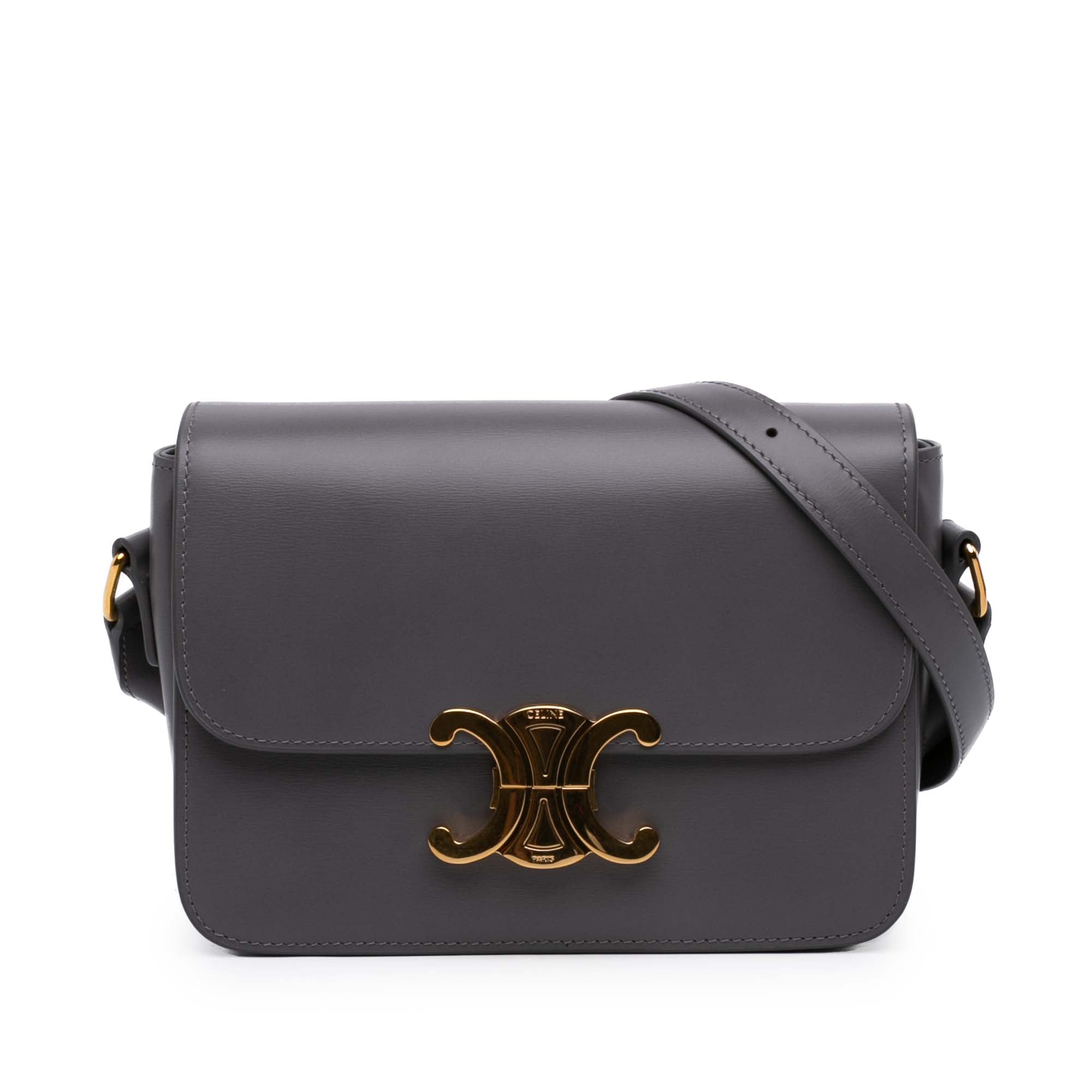 Celine Teen Shiny Calfskin Triomphe Crossbody - image 1