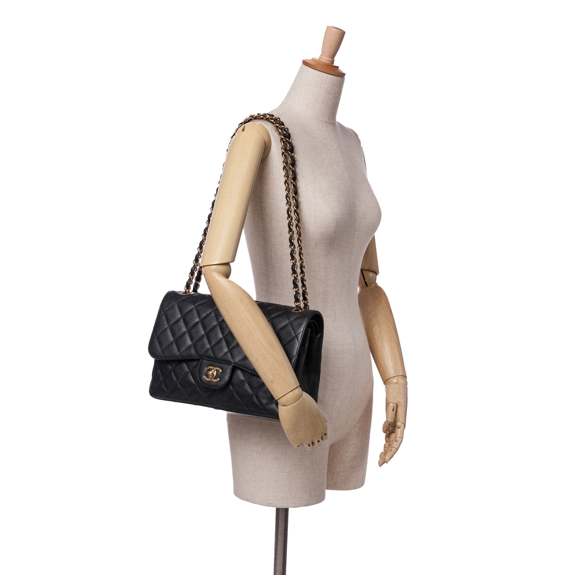 Chanel Jumbo Classic Caviar Double Flap - image 11