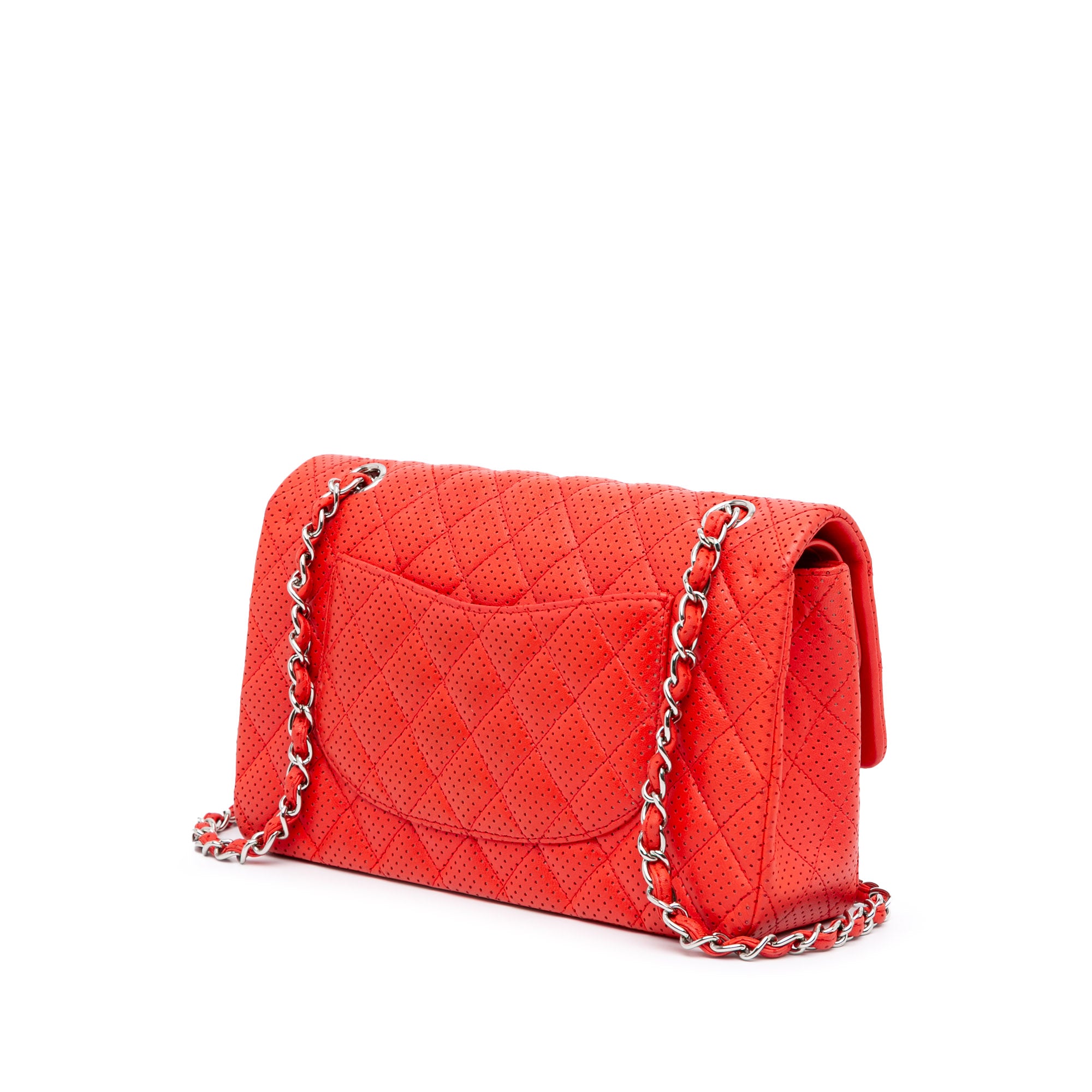 Chanel Medium Classic Perforated Lambskin Double Flap - image 2