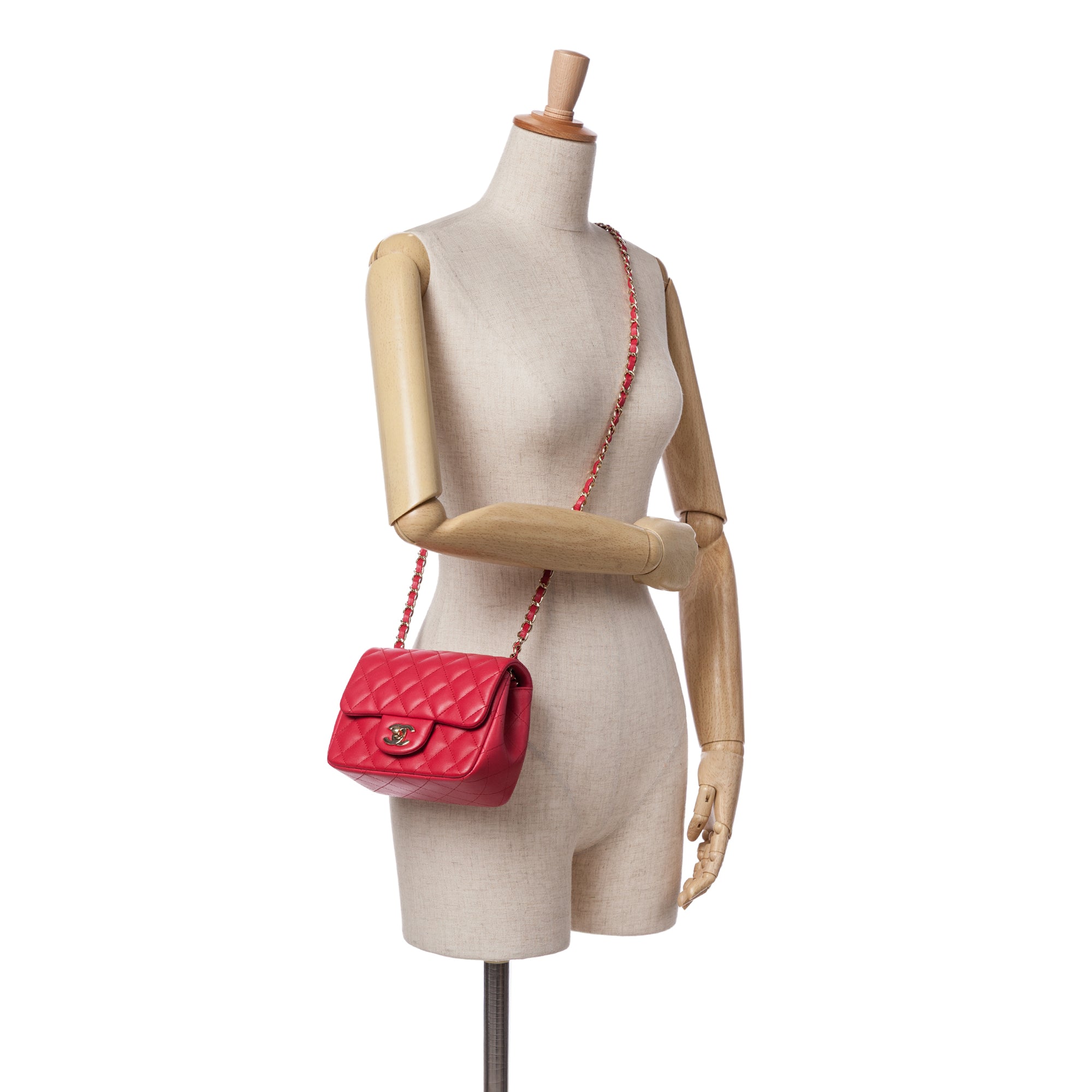 Chanel Mini Square Classic Lambskin Single Flap - image 10