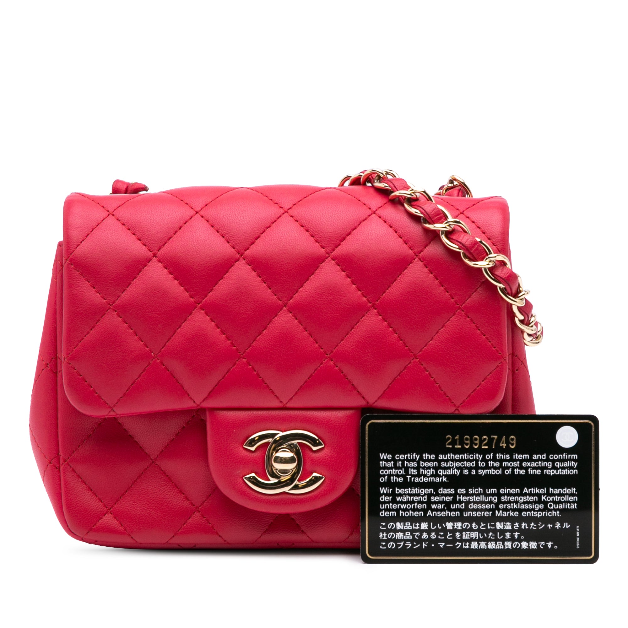 Chanel Mini Square Classic Lambskin Single Flap - image 11
