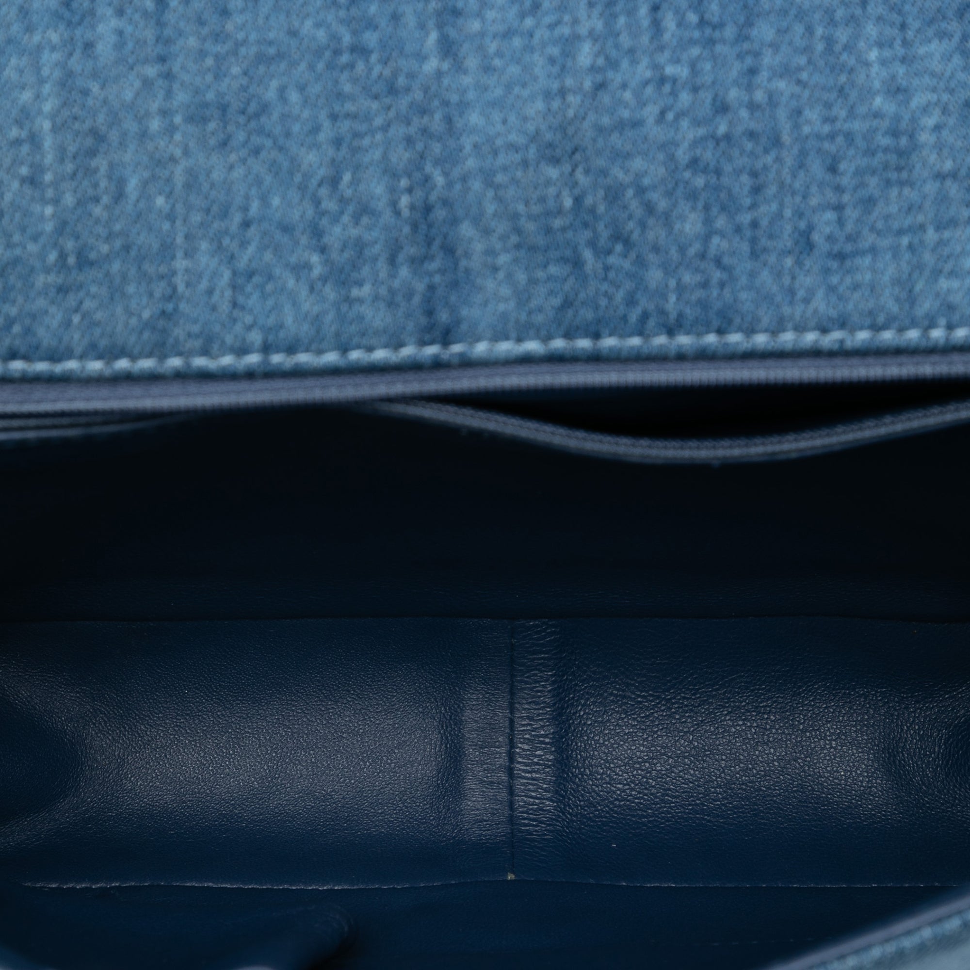 Chanel Large Quilted Denim Boy Flap - image 4
