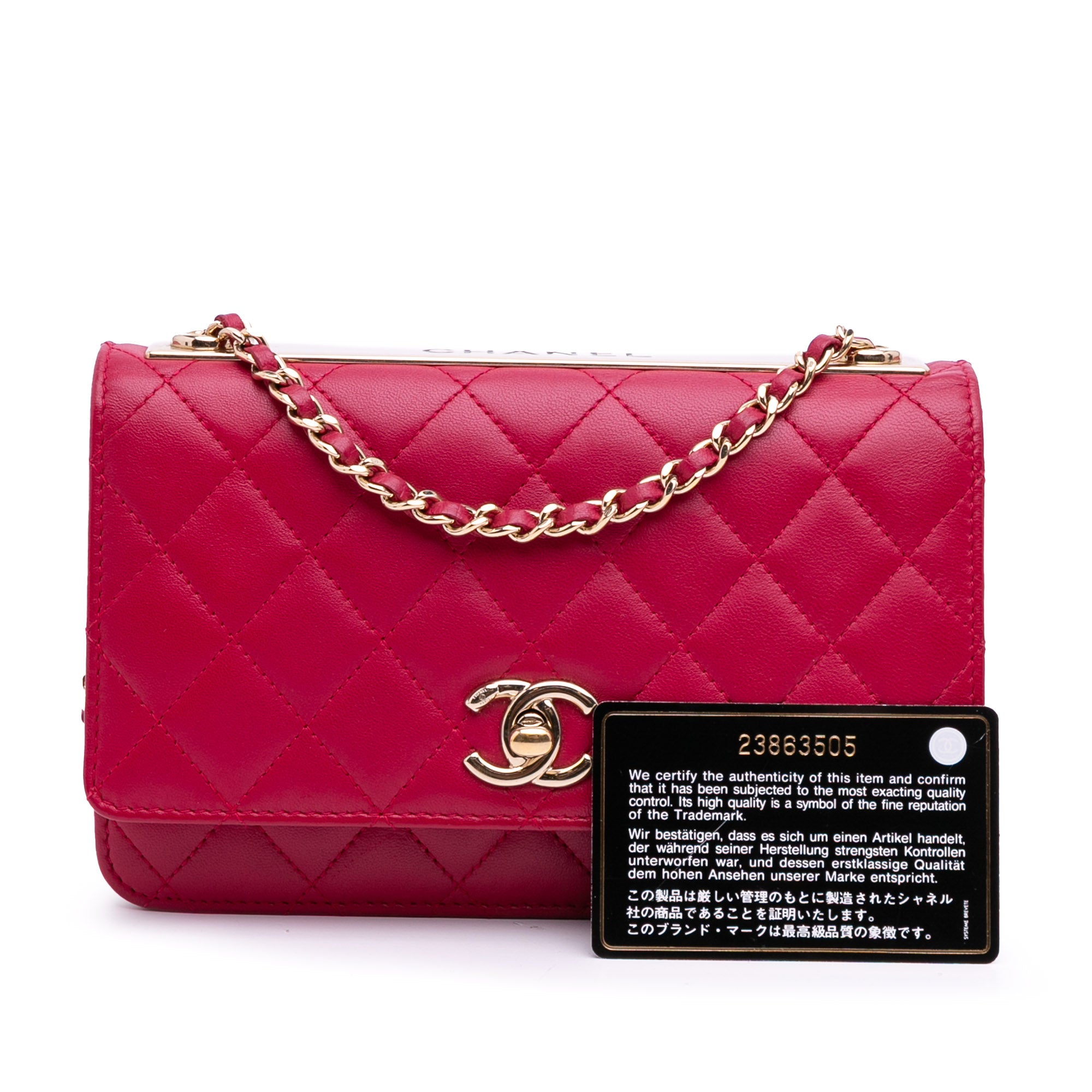 Chanel Lambskin Pearl Crush Wallet On Chain - image 11