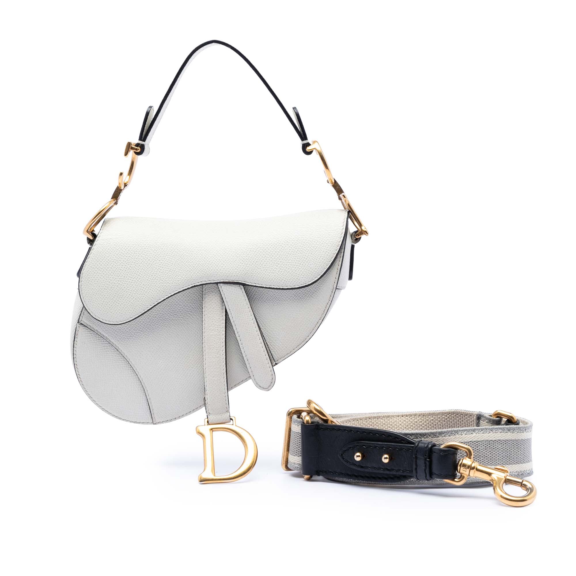 Dior Mini Grained Calfskin Saddle Bag - image 8
