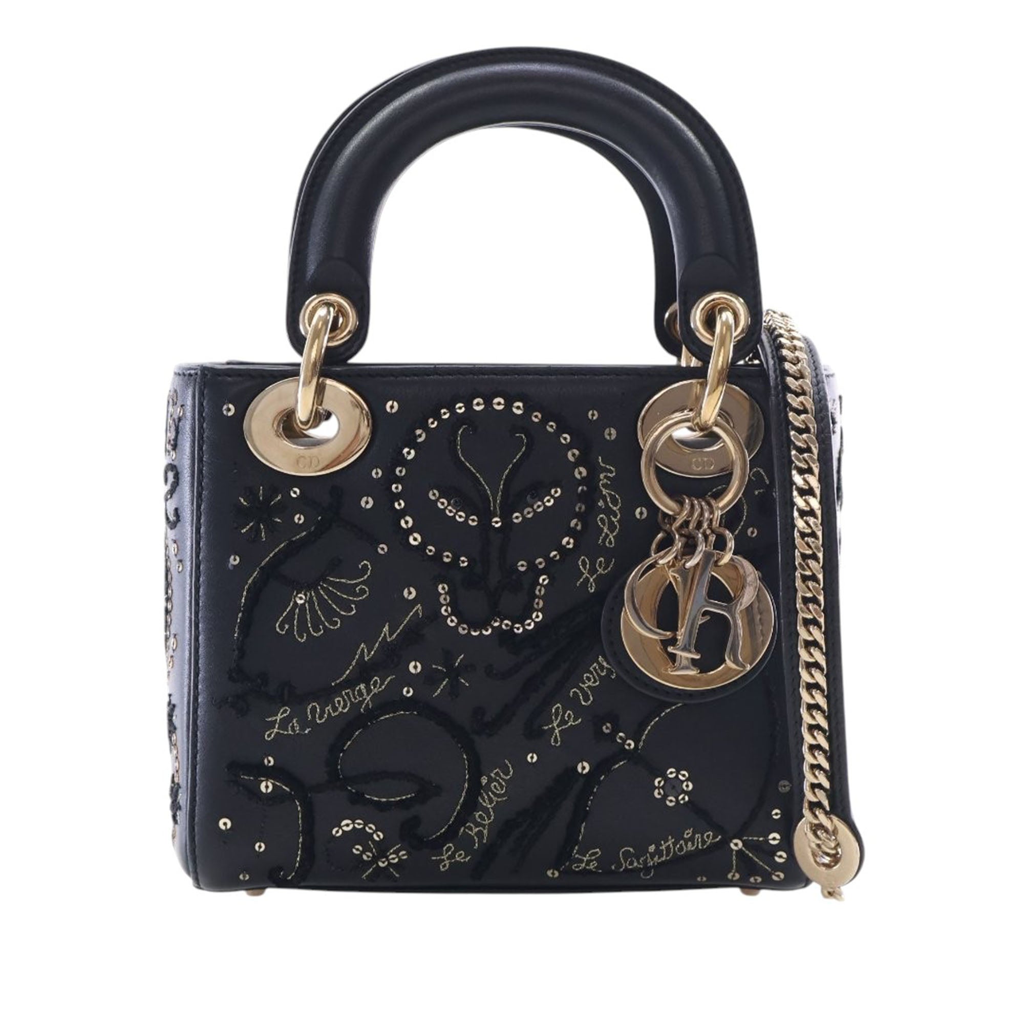 Dior Mini Lambskin Embroidered Sequin Astrology Lady Dior - image 1