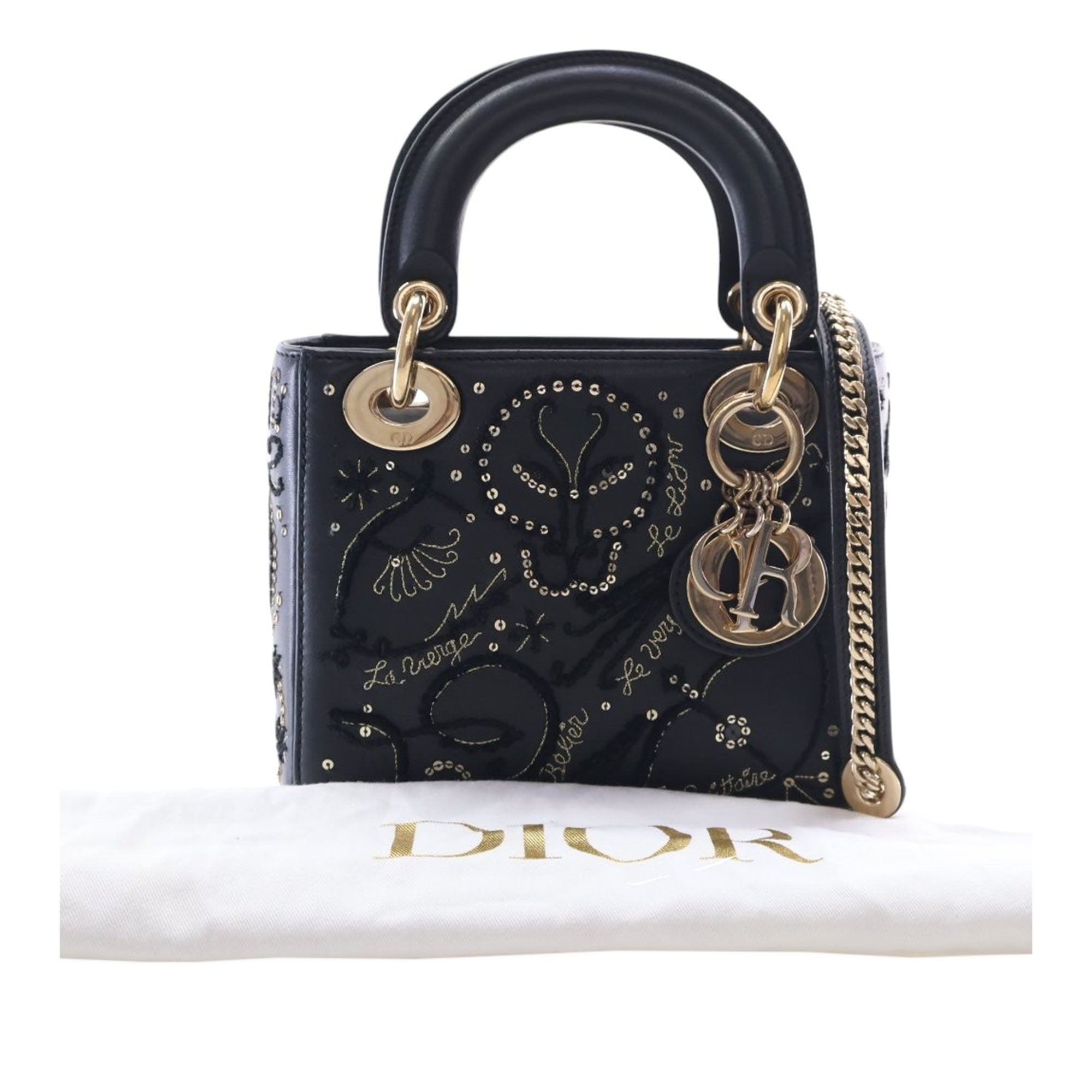 Dior Mini Lambskin Embroidered Sequin Astrology Lady Dior - image 15
