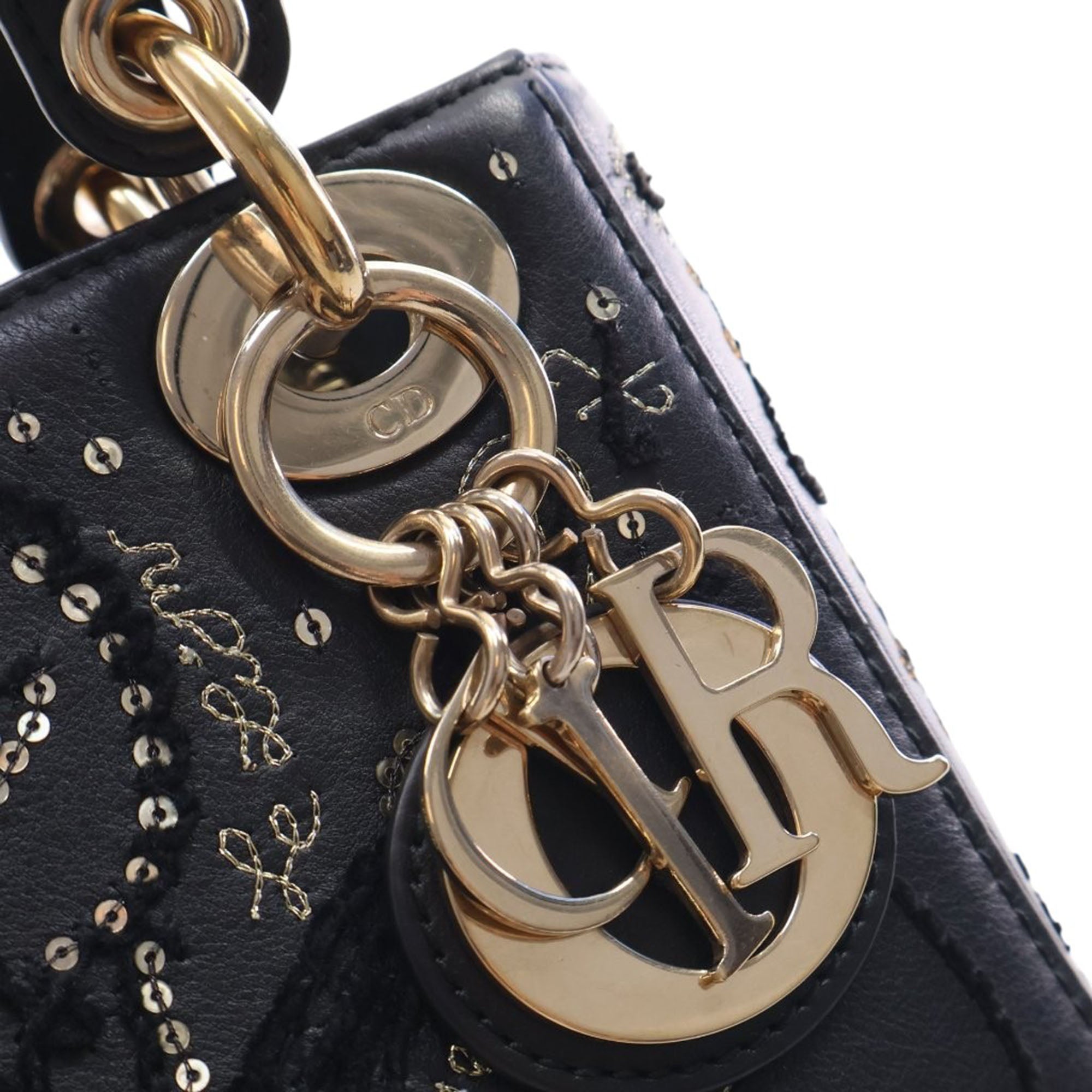 Dior Mini Lambskin Embroidered Sequin Astrology Lady Dior - image 5