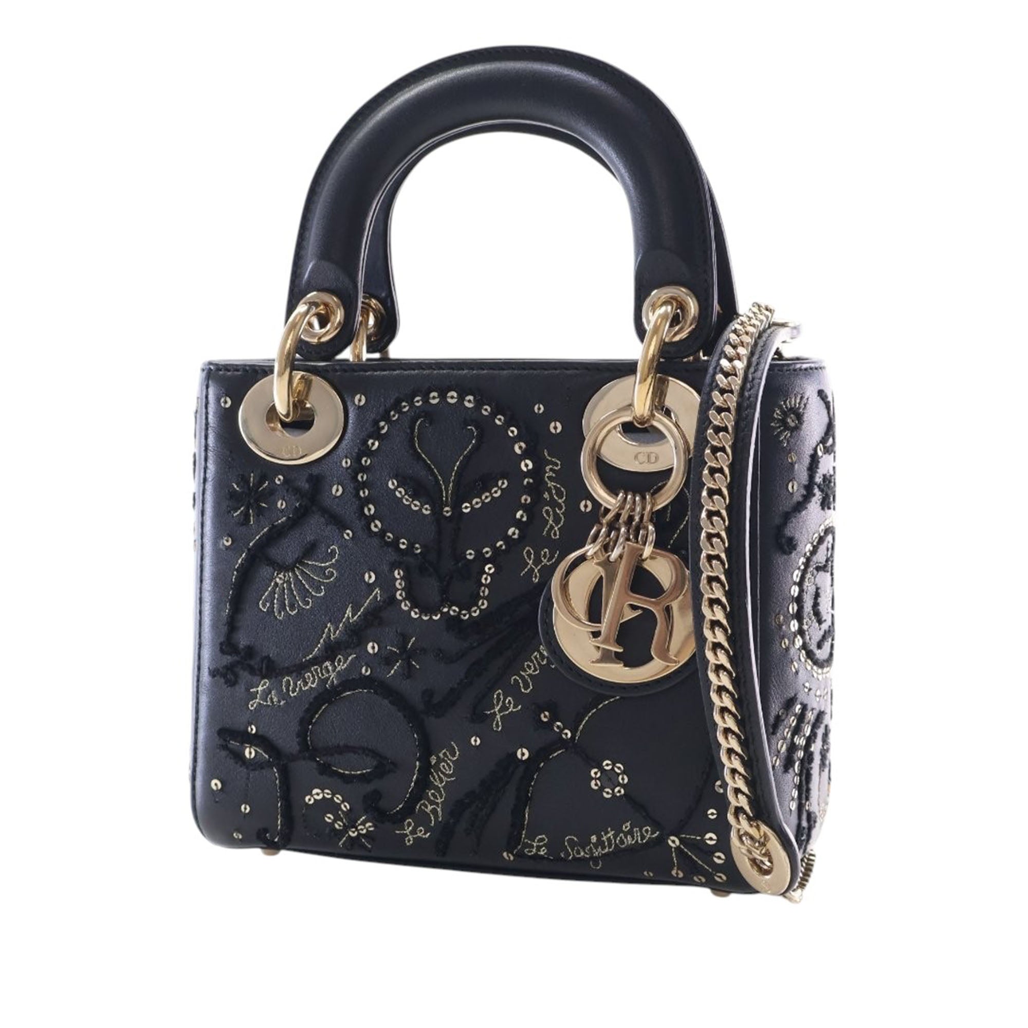 Dior Mini Lambskin Embroidered Sequin Astrology Lady Dior - image 7