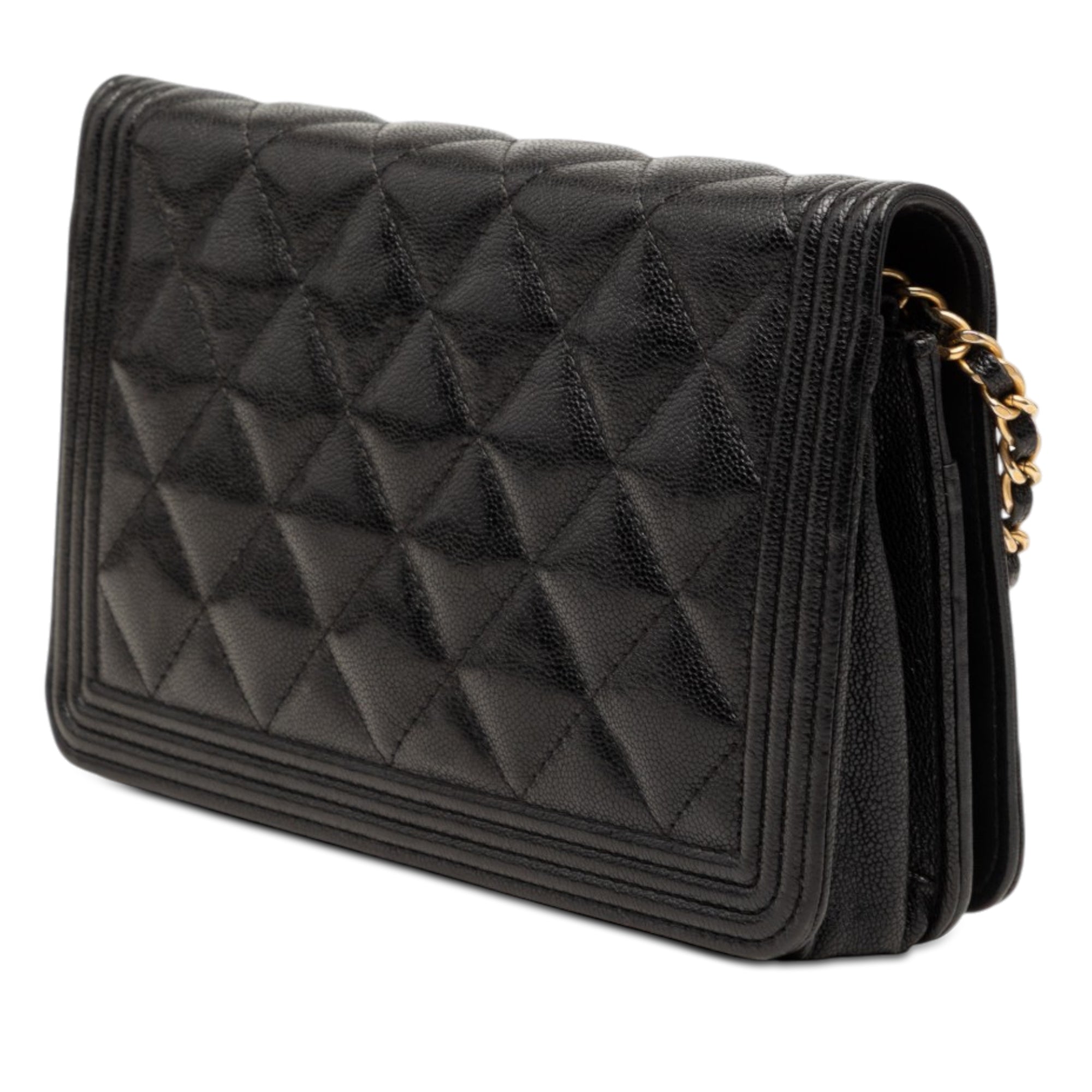 Chanel Quilted Caviar Boy Wallet on Chain - image 2