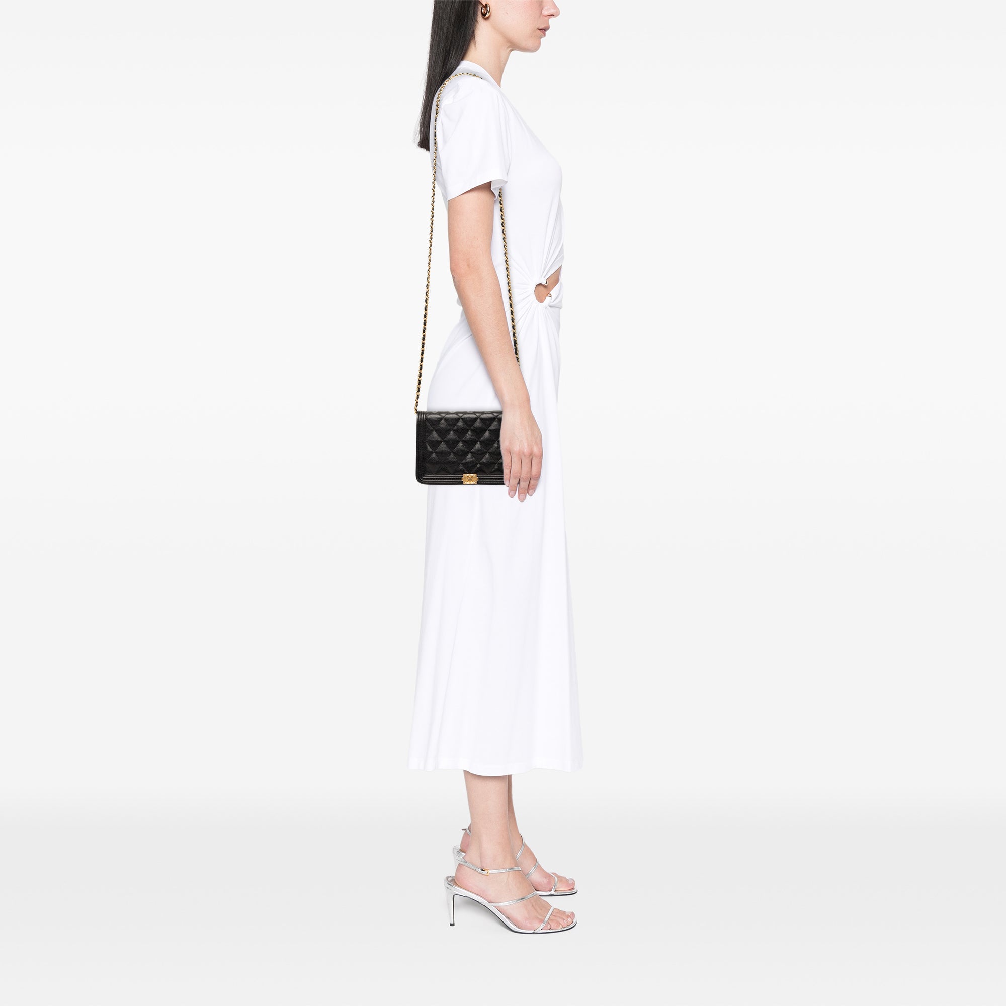 Chanel Quilted Caviar Boy Wallet on Chain - image 7