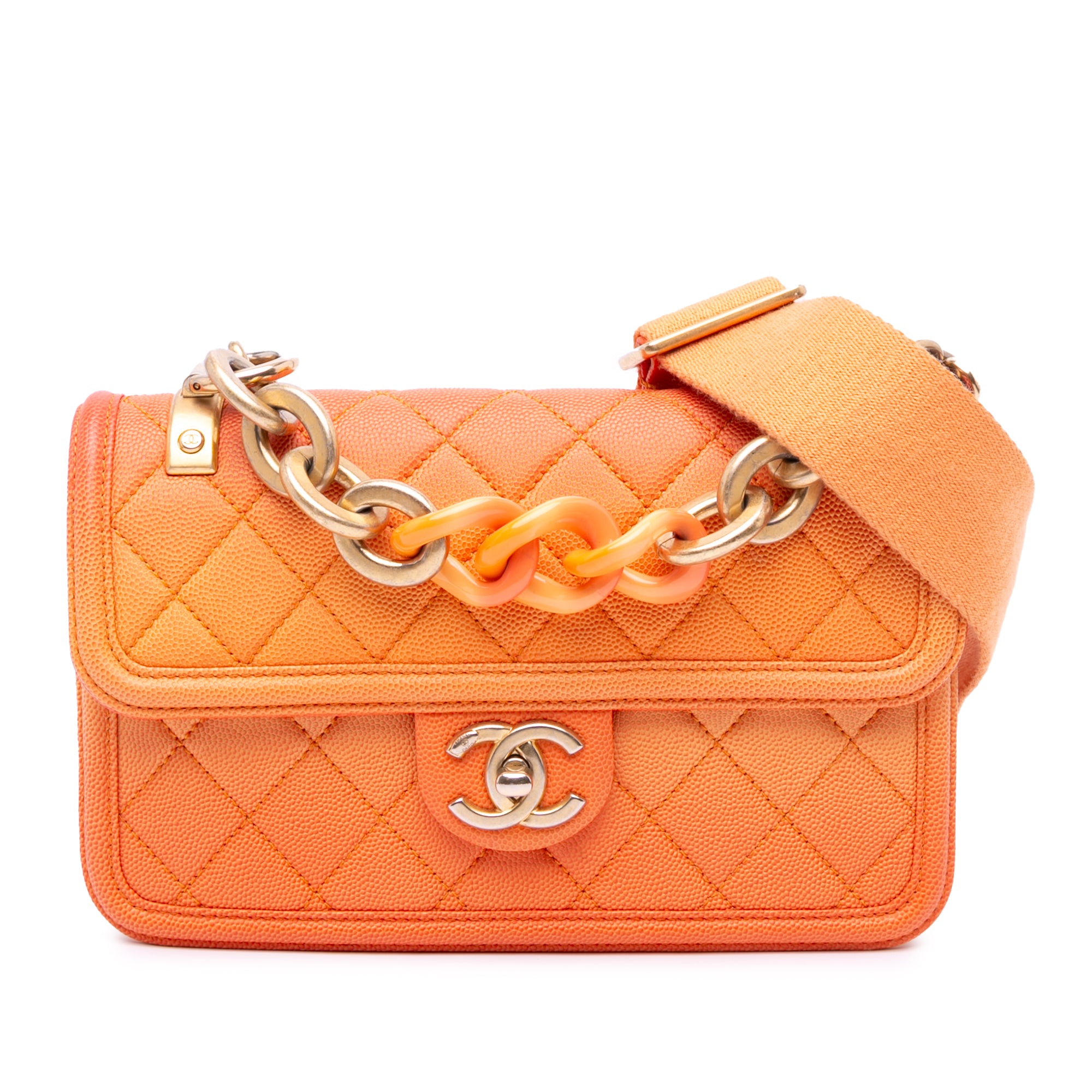 Chanel Small Quilted Caviar Sunset On The Sea Flap - image 1
