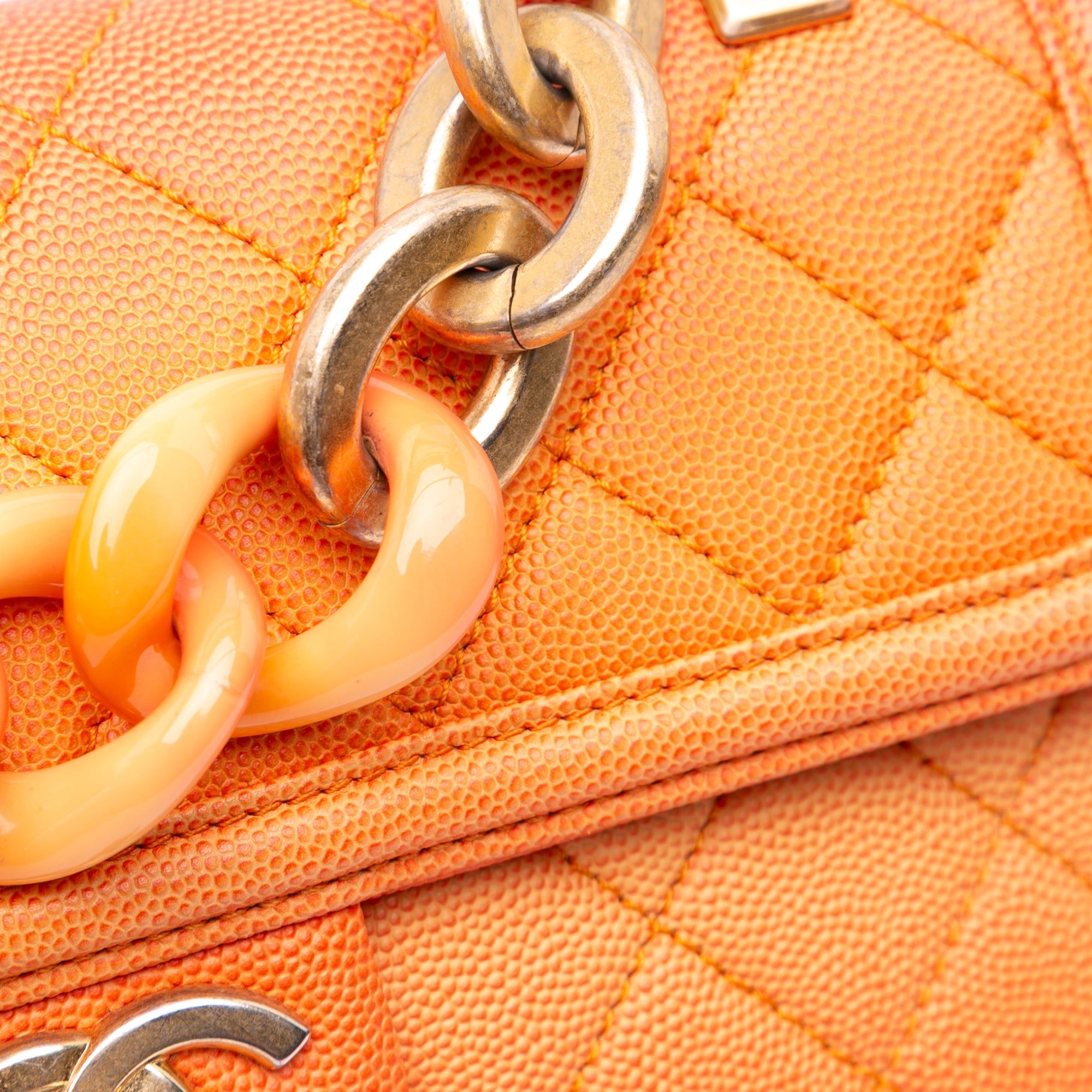 Chanel Small Quilted Caviar Sunset On The Sea Flap - image 8