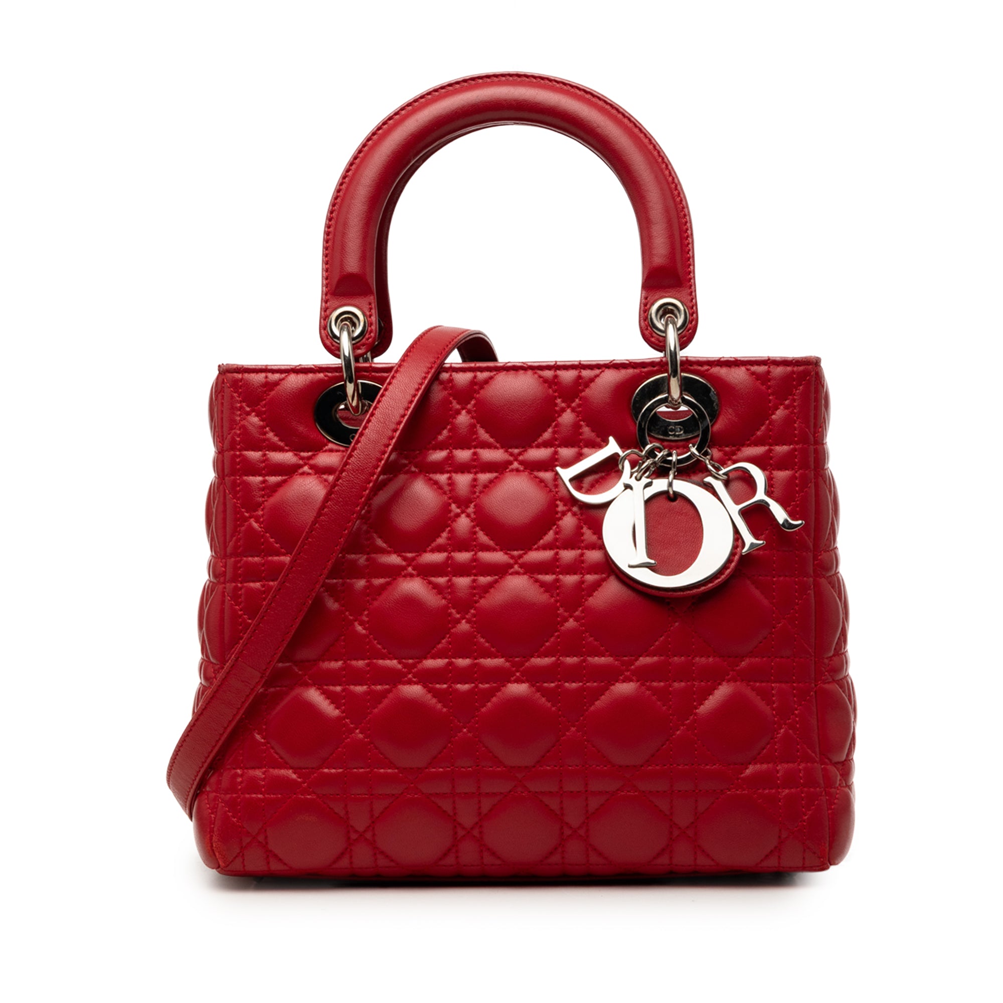 Dior Medium Lambskin Cannage Lady Dior - image 1