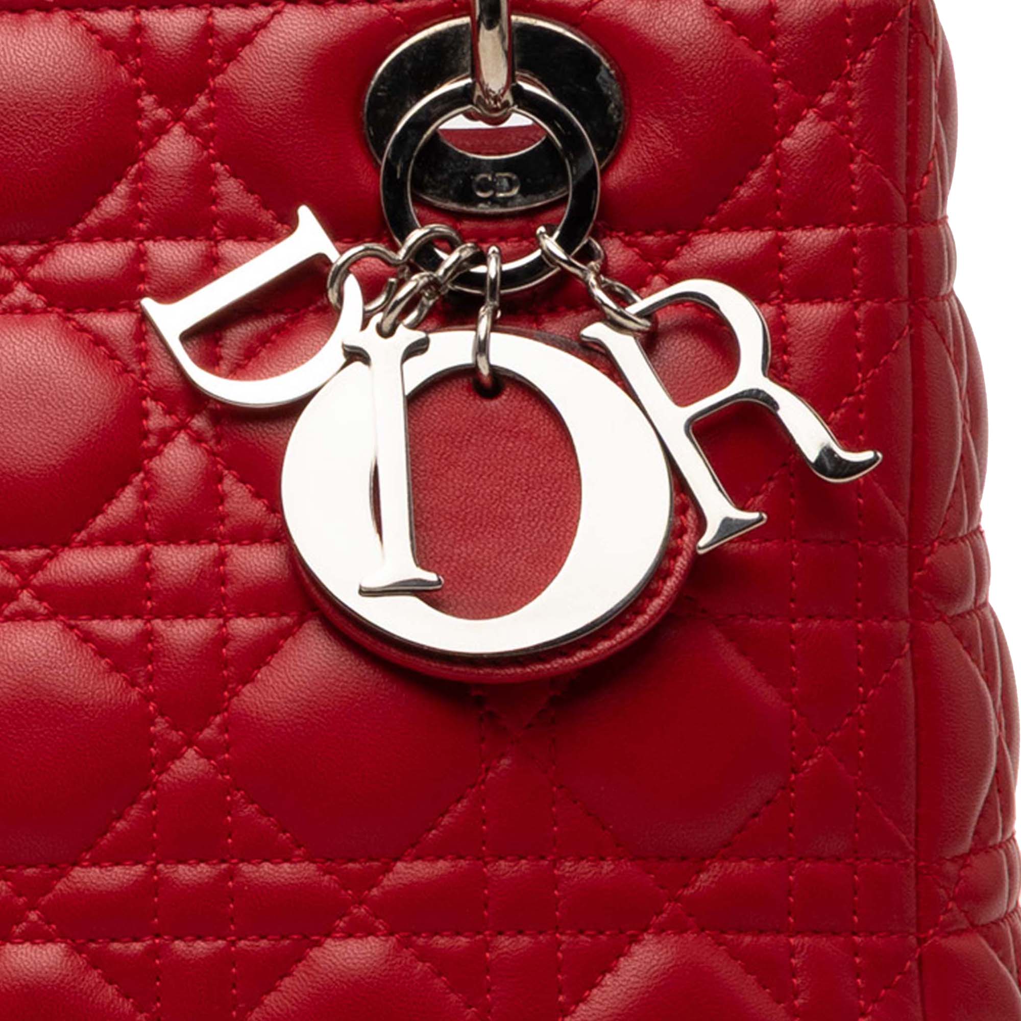Dior Medium Lambskin Cannage Lady Dior - image 6