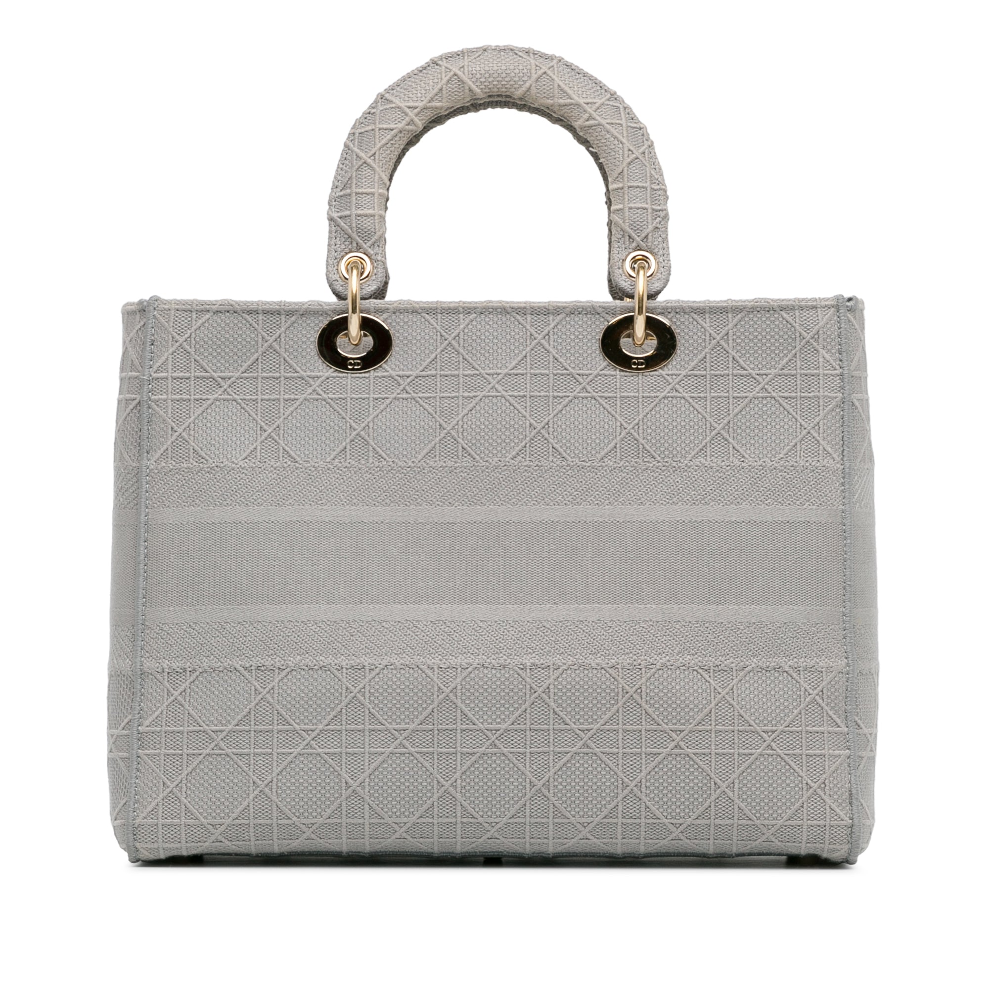 Dior Large Embroidered Canvas Cannage Lady D Lite - image 3