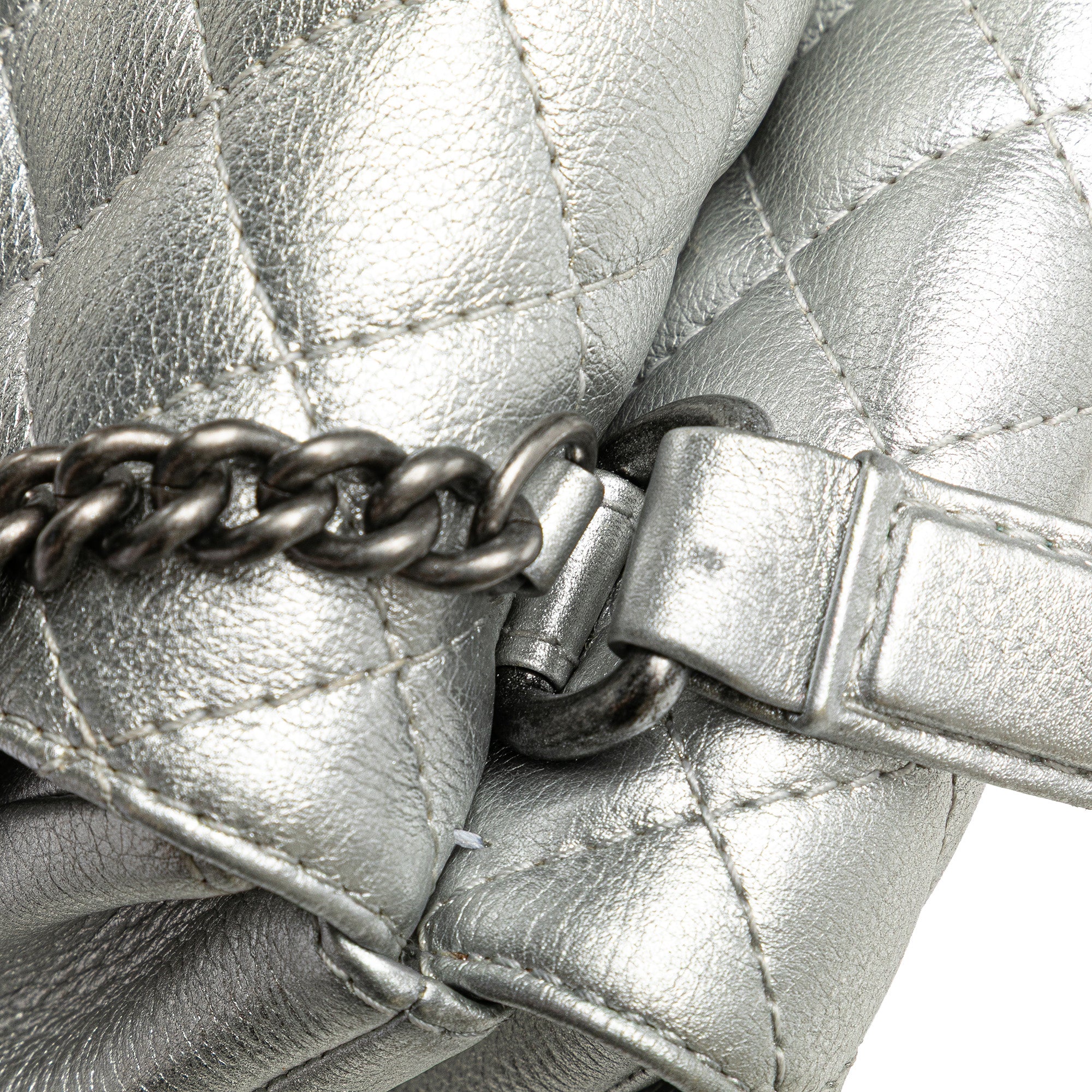 Chanel Quilted Metallic Calfskin Pilot Essentials Double Sided Flap - image 8