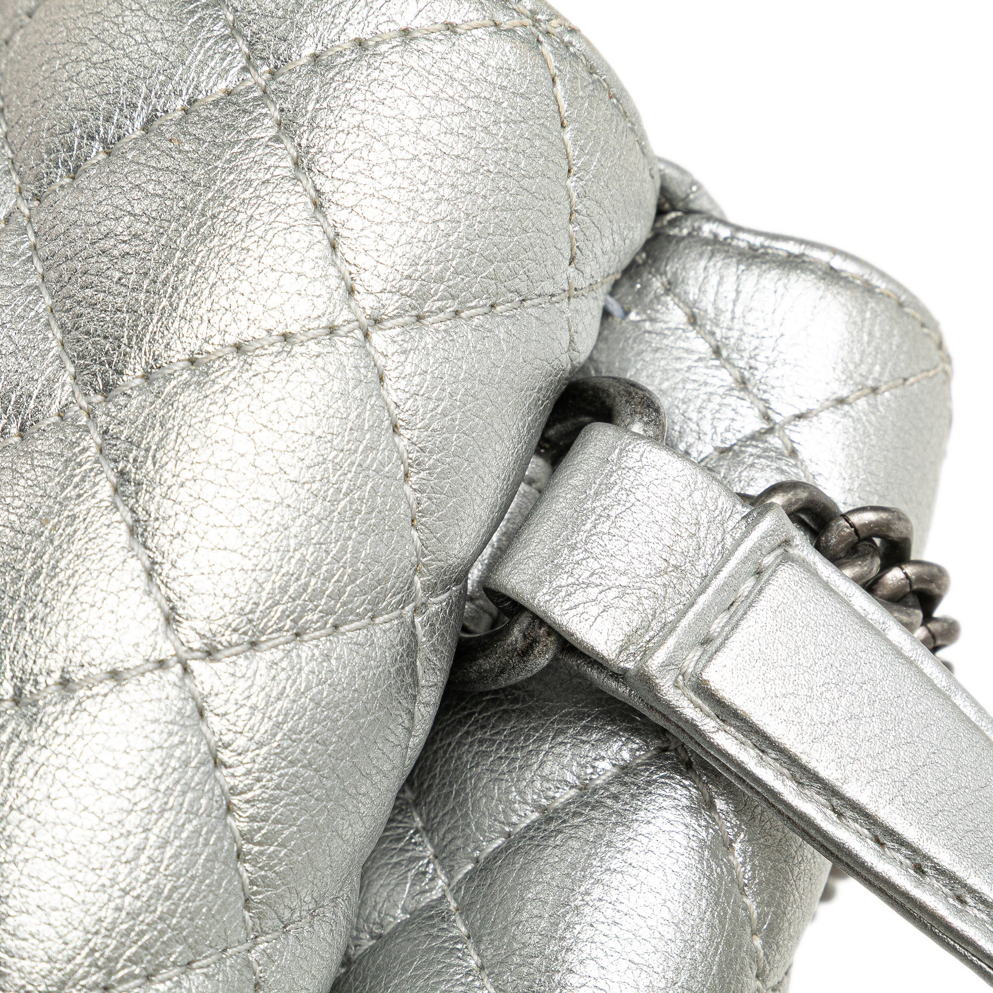 Chanel Quilted Metallic Calfskin Pilot Essentials Double Sided Flap - image 9