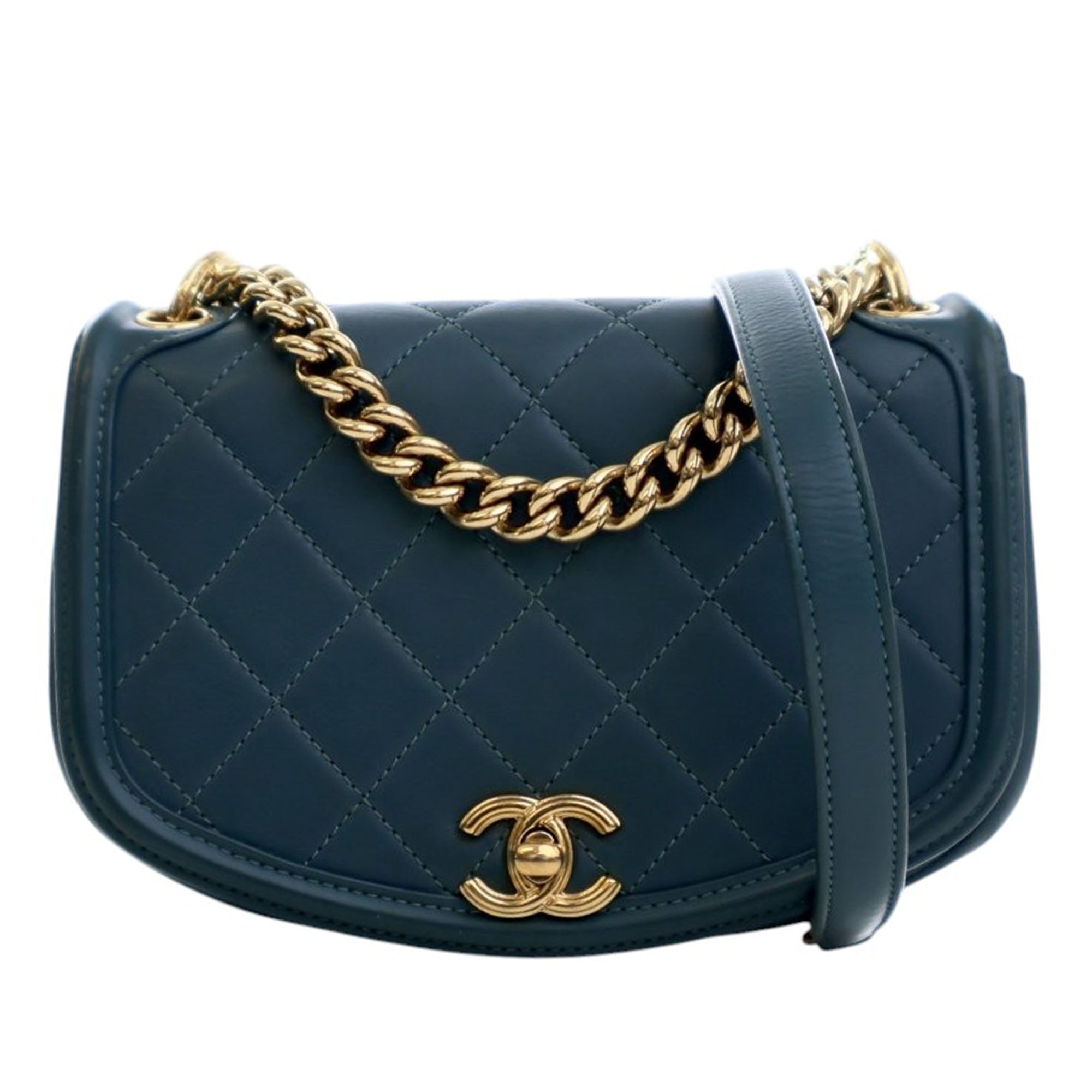 Chanel Mini Quilted Calfskin Underline Flap - image 1