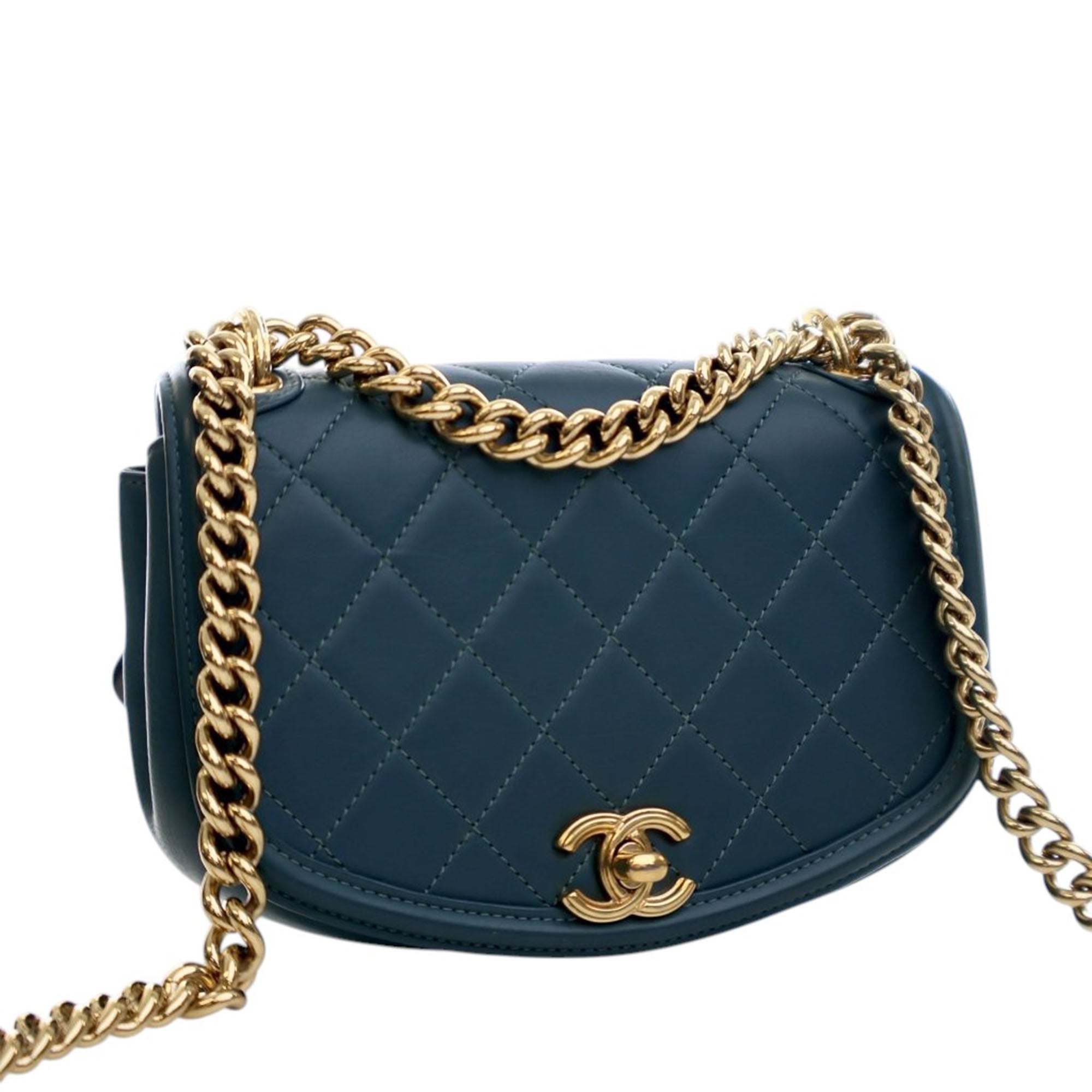 Chanel Mini Quilted Calfskin Underline Flap - image 10