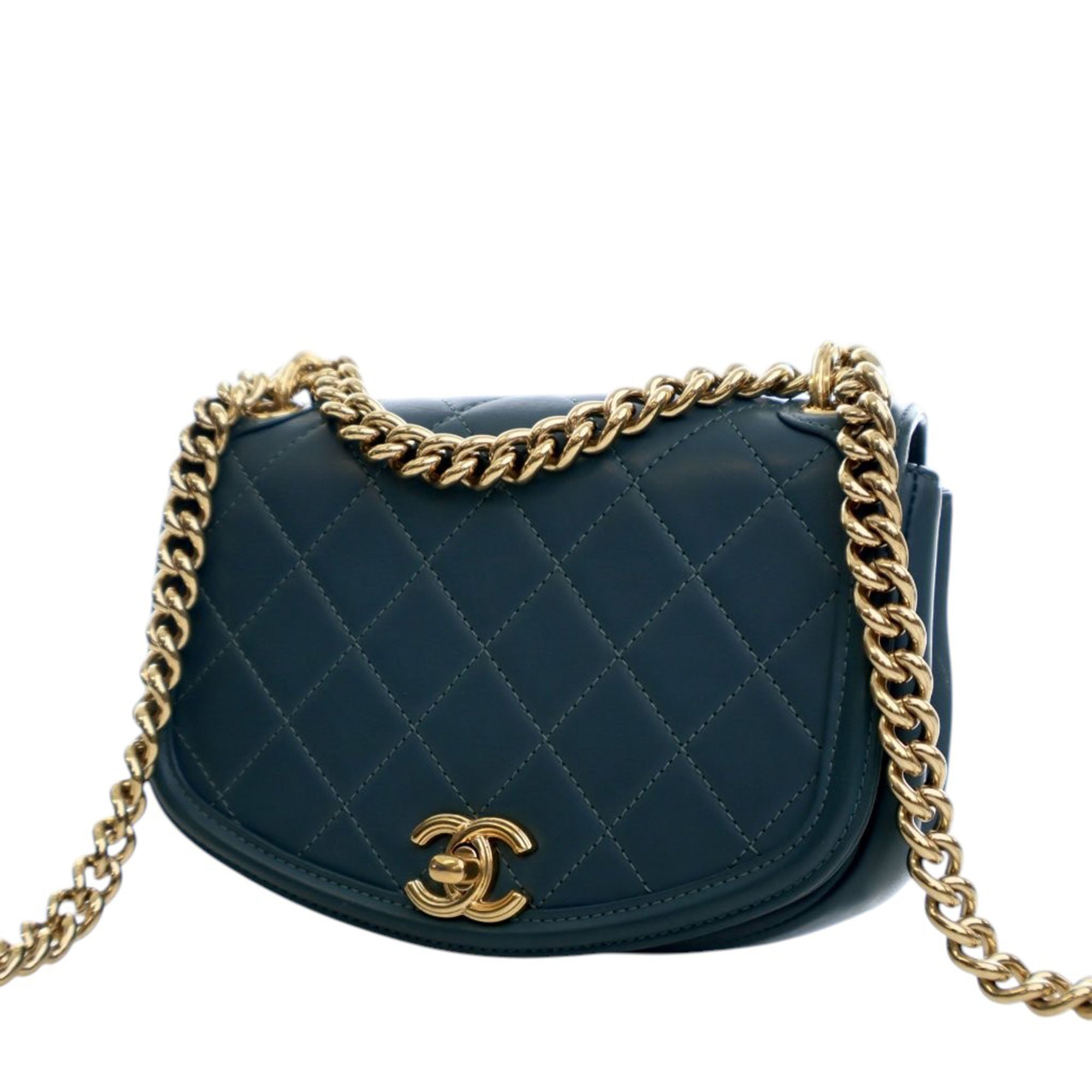 Chanel Mini Quilted Calfskin Underline Flap - image 11