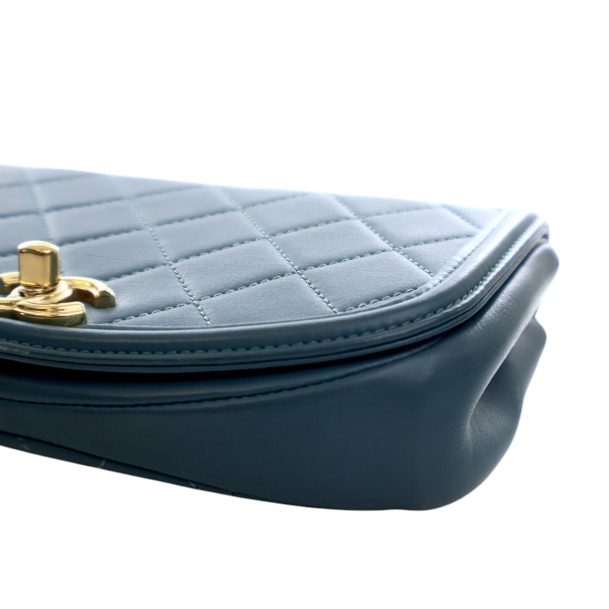 Chanel Mini Quilted Calfskin Underline Flap - image 13