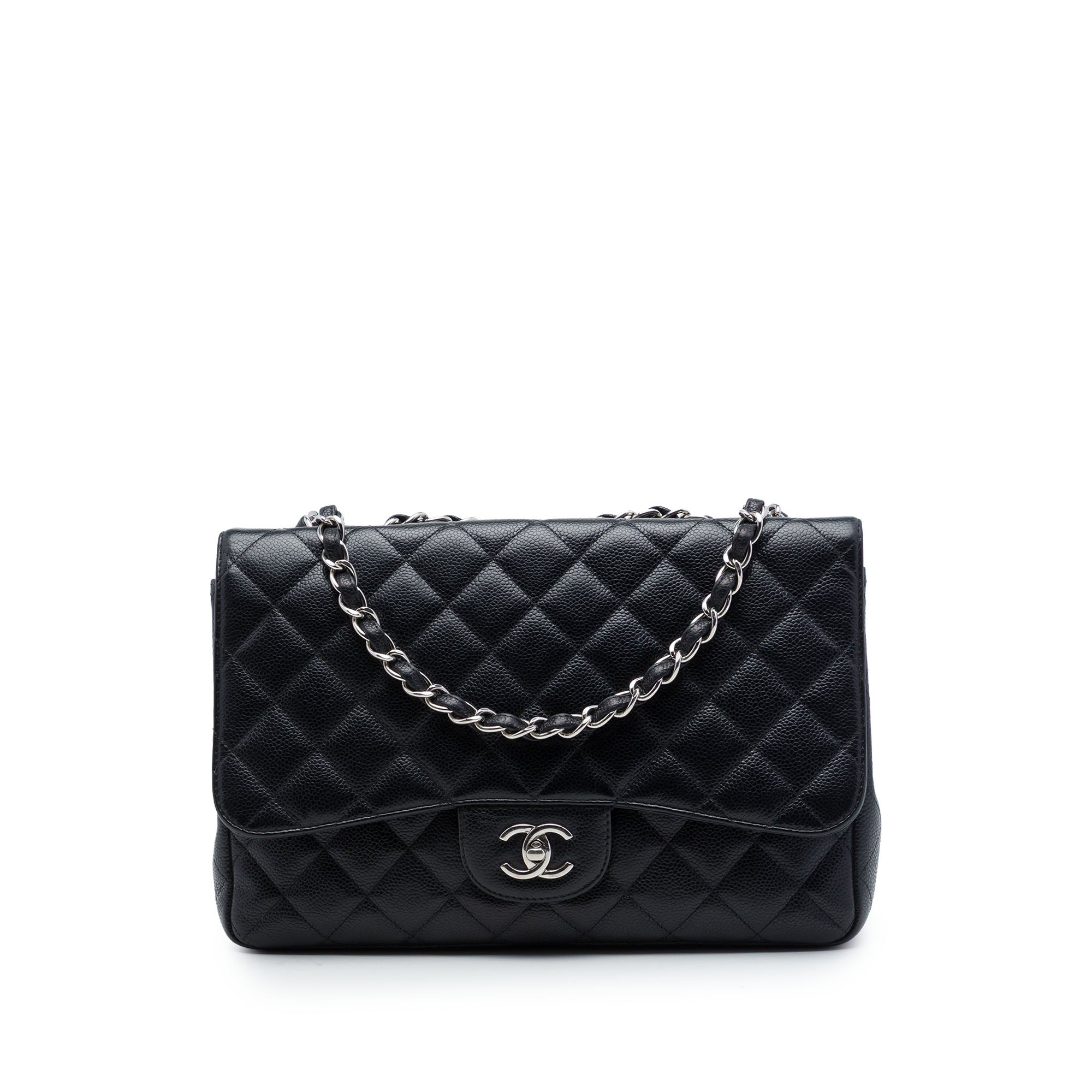 Chanel Jumbo Classic Caviar Single Flap - image 1