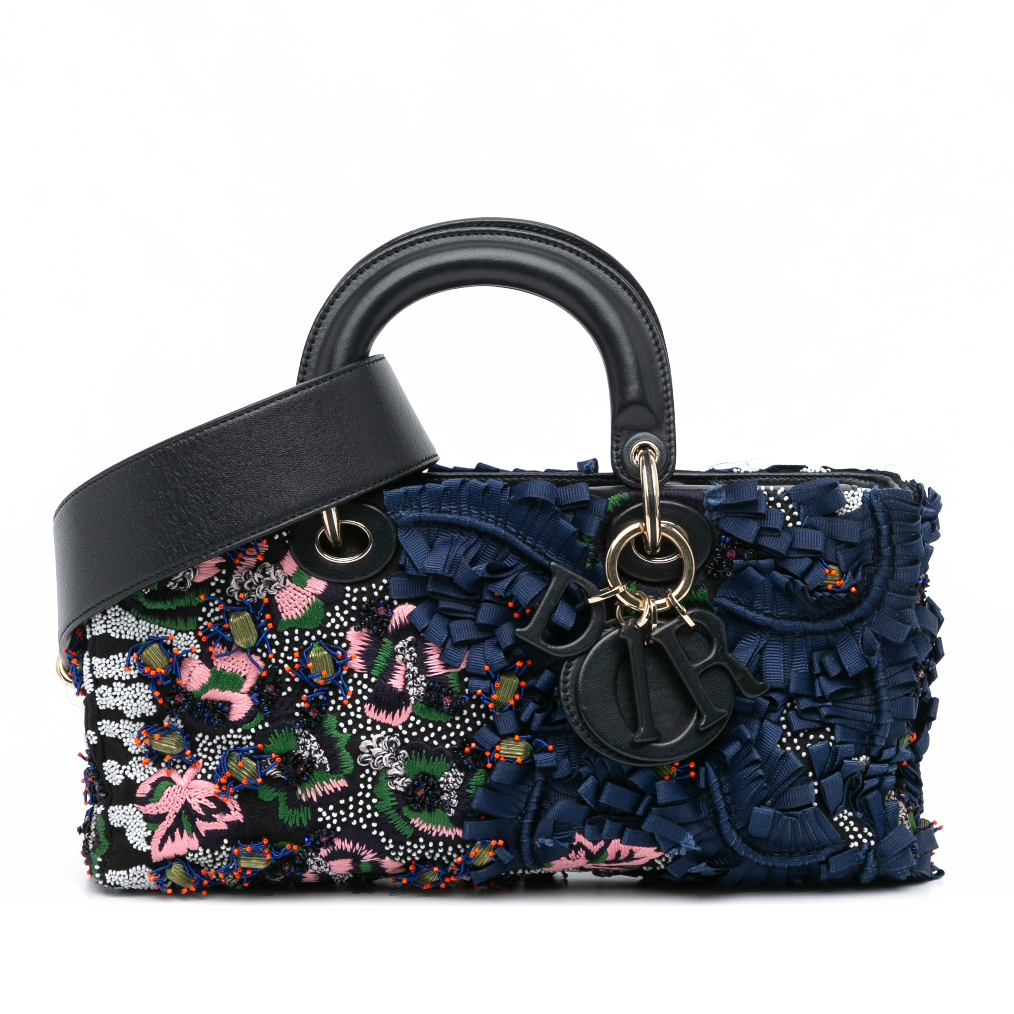 Dior Medium Beaded Ribbon Embroidered Floral Lady D Joy - image 1