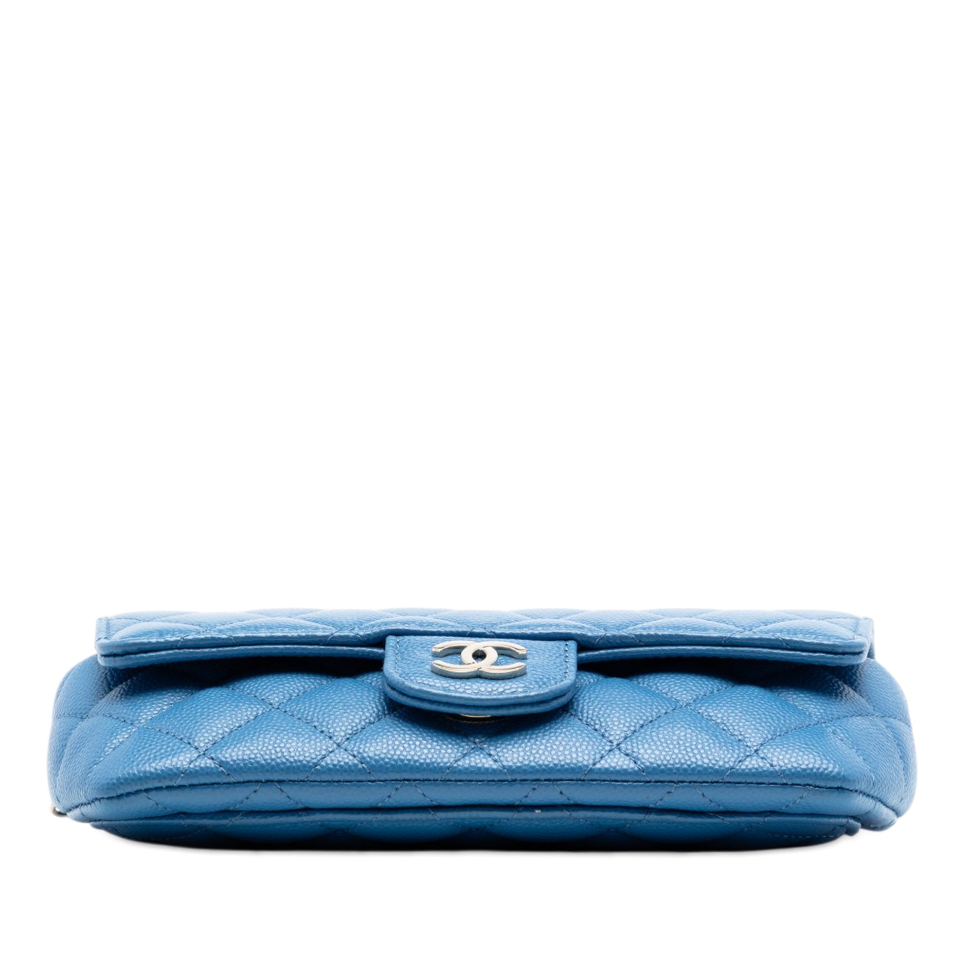 Chanel CC Quilted Caviar Sunglasses Case with Chain - image 3