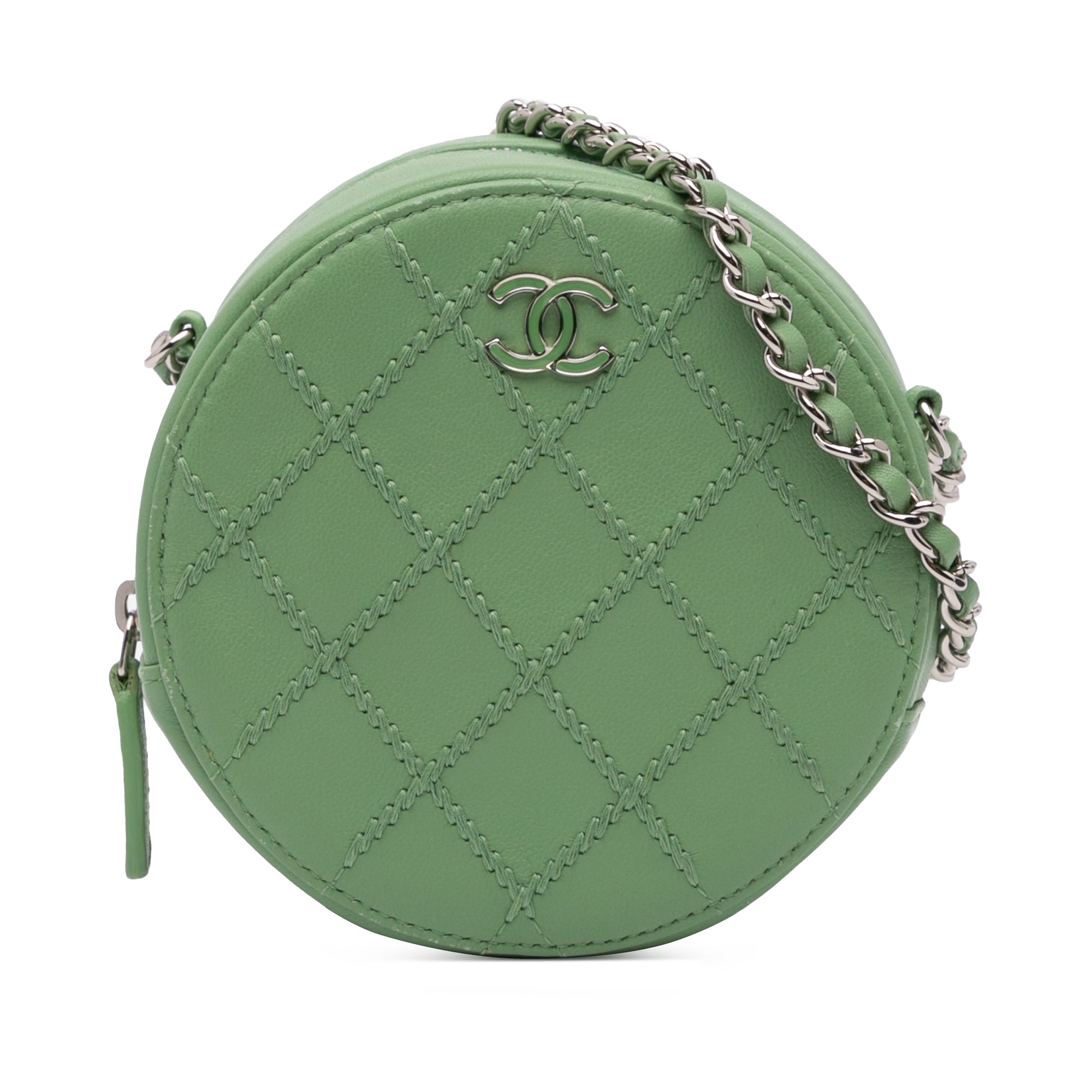 Chanel Quilted Lambskin Ultimate Stitch Round Clutch With Chain - image 1
