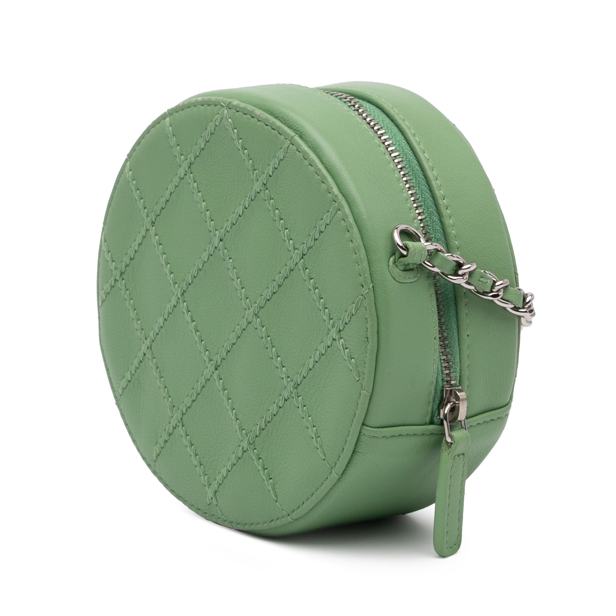 Chanel Quilted Lambskin Ultimate Stitch Round Clutch With Chain - image 2