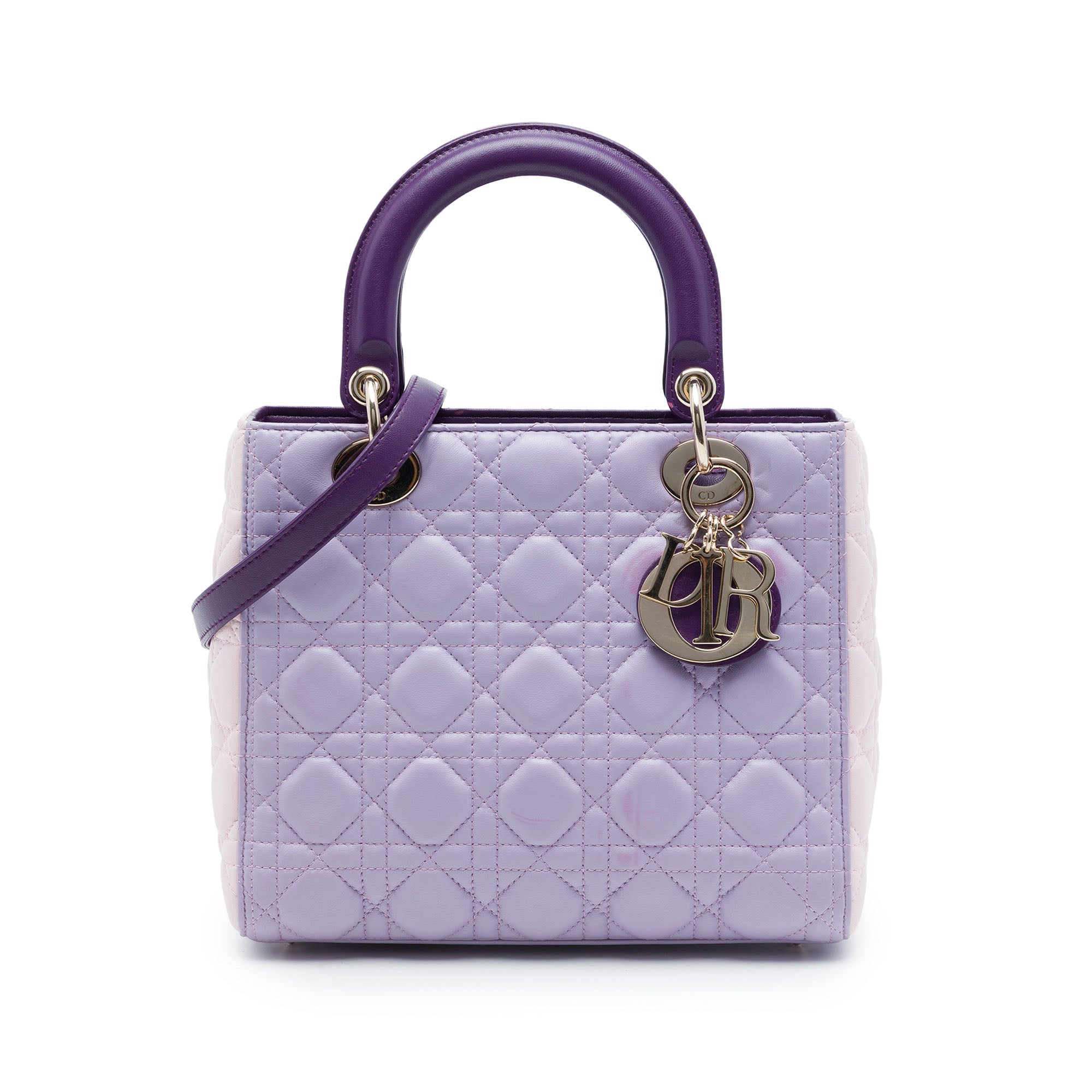 Dior Medium Tricolor Lambskin Cannage Lady Dior - image 1