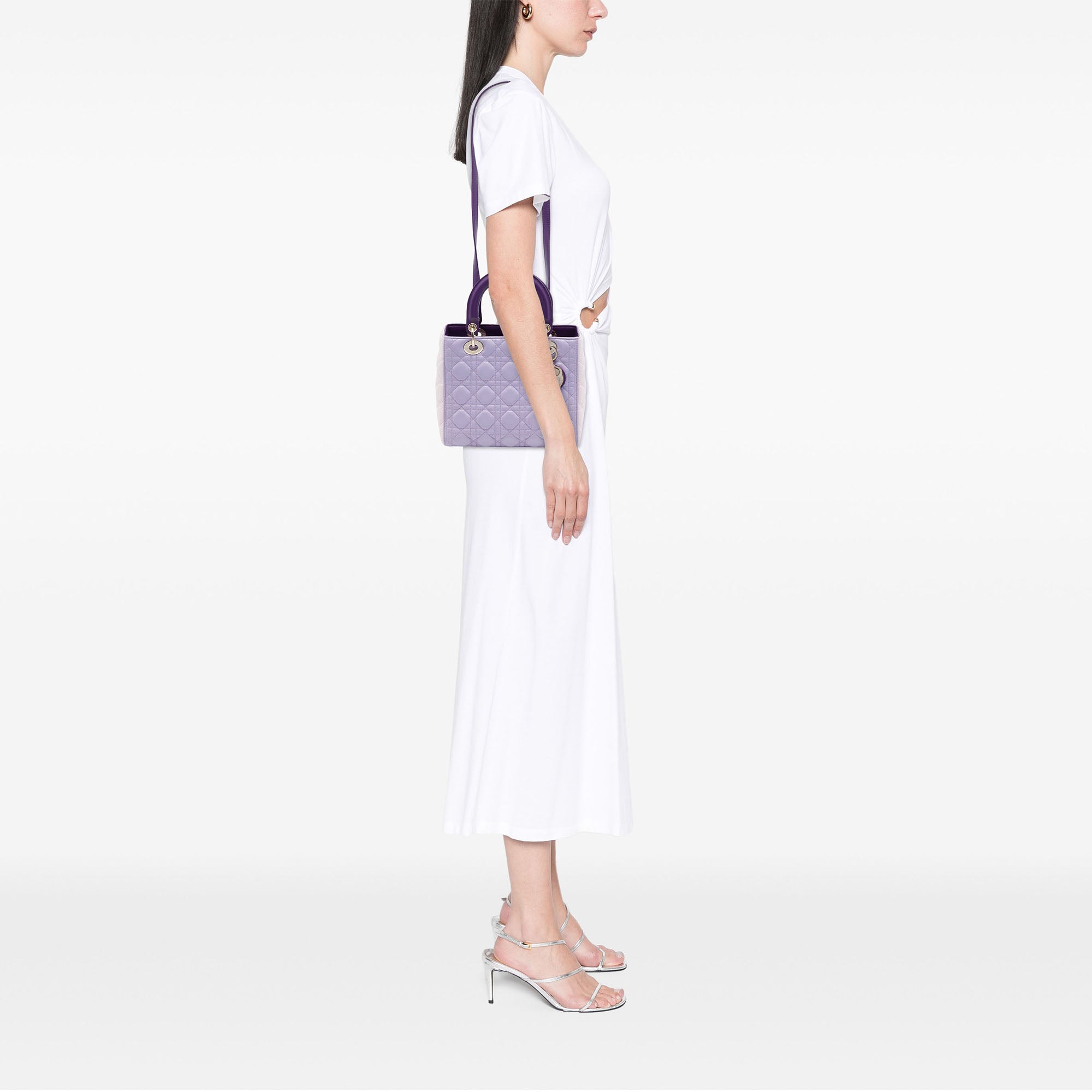 Dior Medium Tricolor Lambskin Cannage Lady Dior - image 6