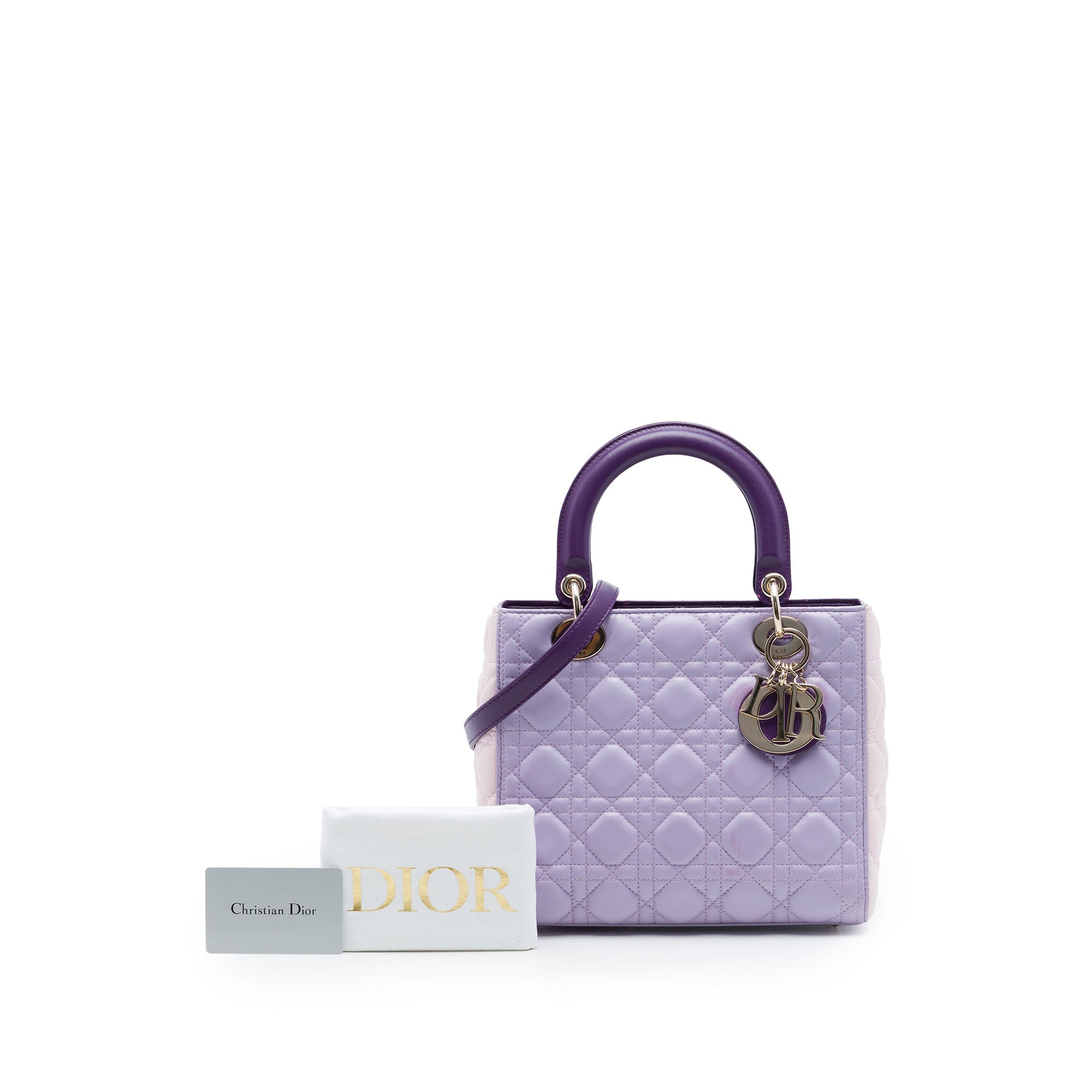 Dior Medium Tricolor Lambskin Cannage Lady Dior - image 7