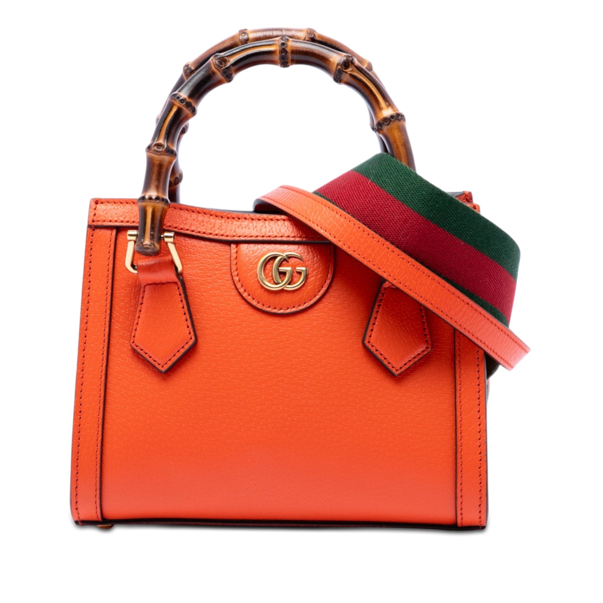 Gucci Small Calfskin Bamboo Diana Satchel - image 1