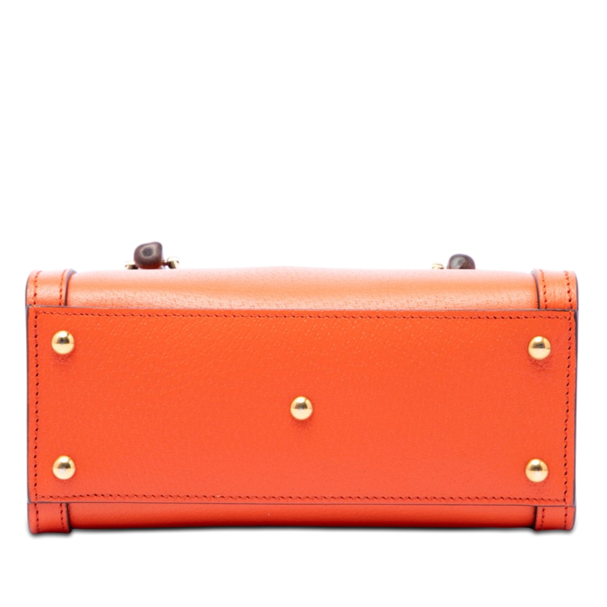 Gucci Small Calfskin Bamboo Diana Satchel - image 3