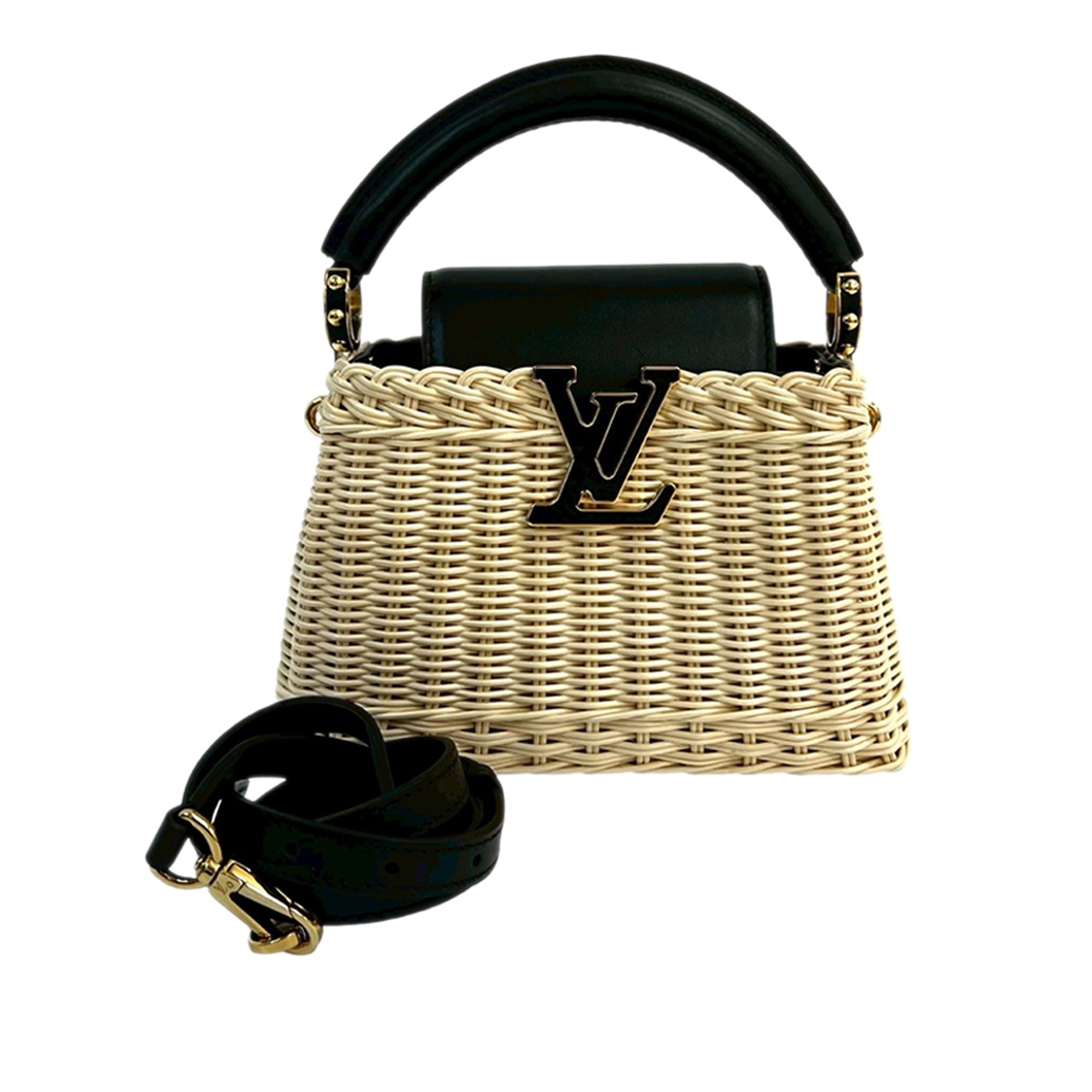 Louis Vuitton Mini Rattan and Smooth Calfskin Capucines - image 1