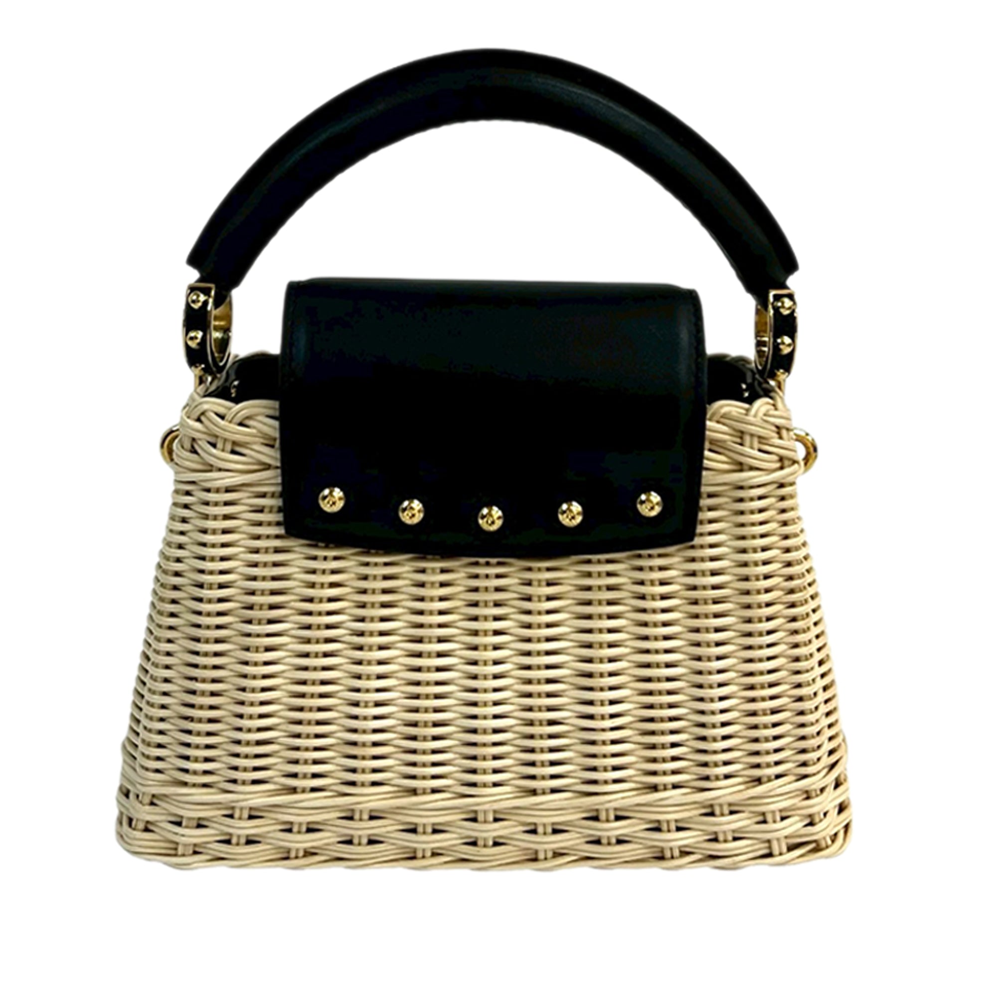 Louis Vuitton Mini Rattan and Smooth Calfskin Capucines - image 2