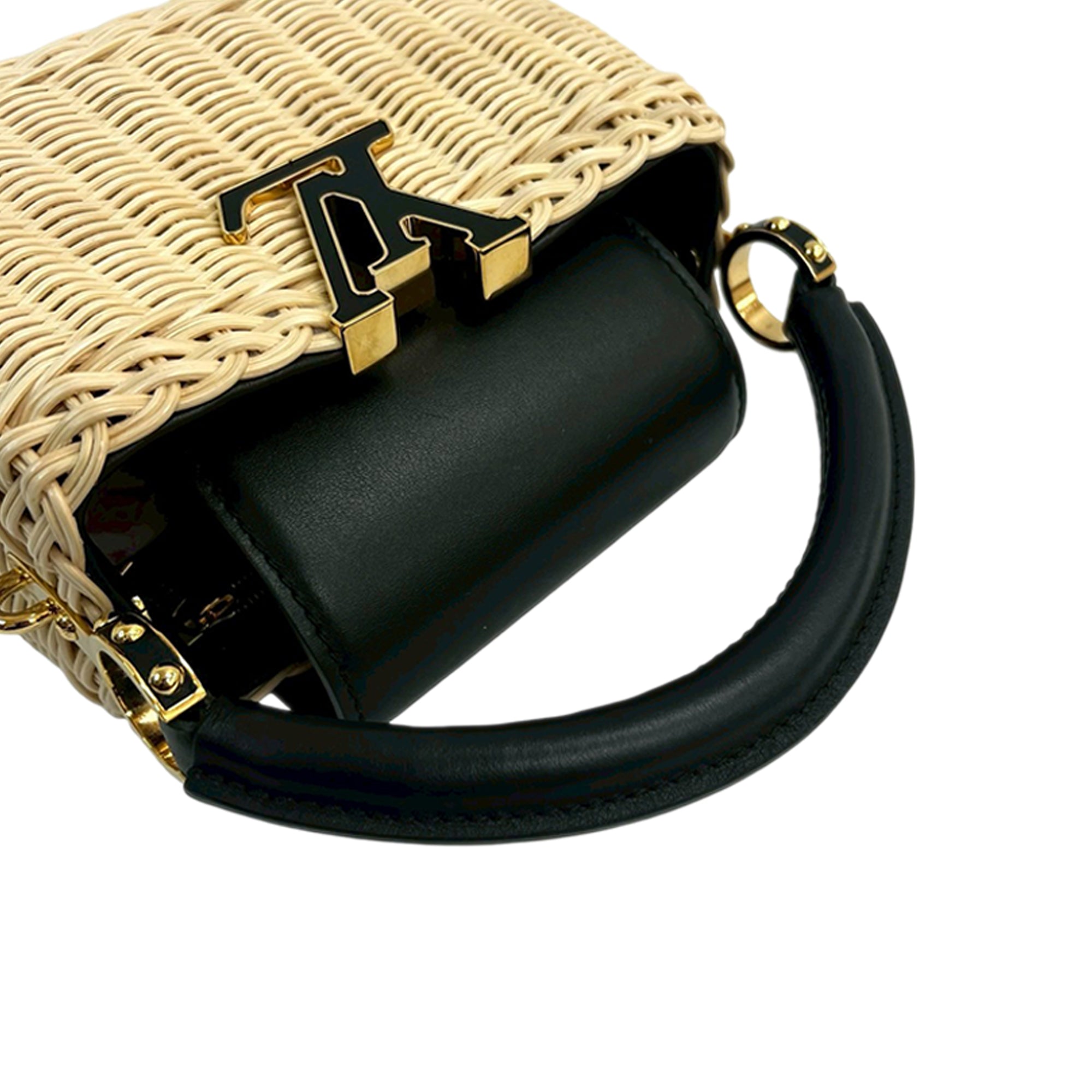 Louis Vuitton Mini Rattan and Smooth Calfskin Capucines - image 8