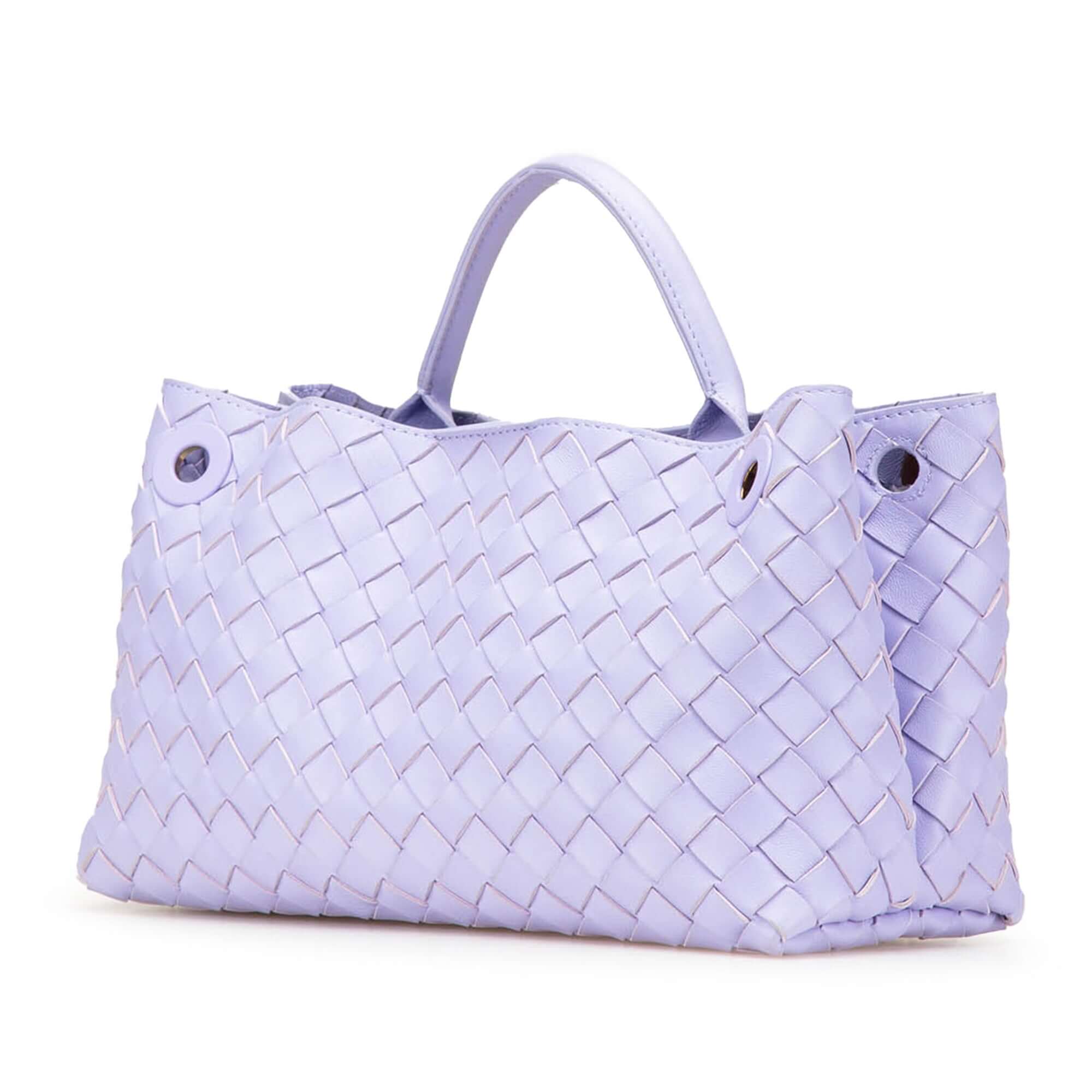 Bottega Veneta Andiamo Purple Intrecciato