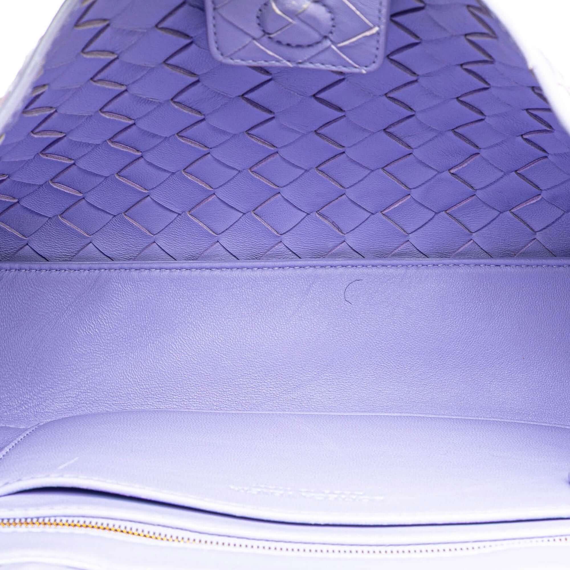 Bottega Veneta Andiamo Purple Intrecciato
