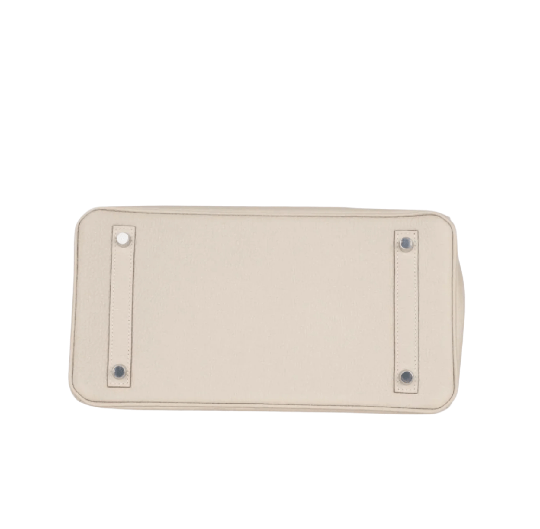 Hermès Birkin 30 in Craie Togo leather with palladium hardware, featuring soft grained texture, double rolled handles, and signature flap closure